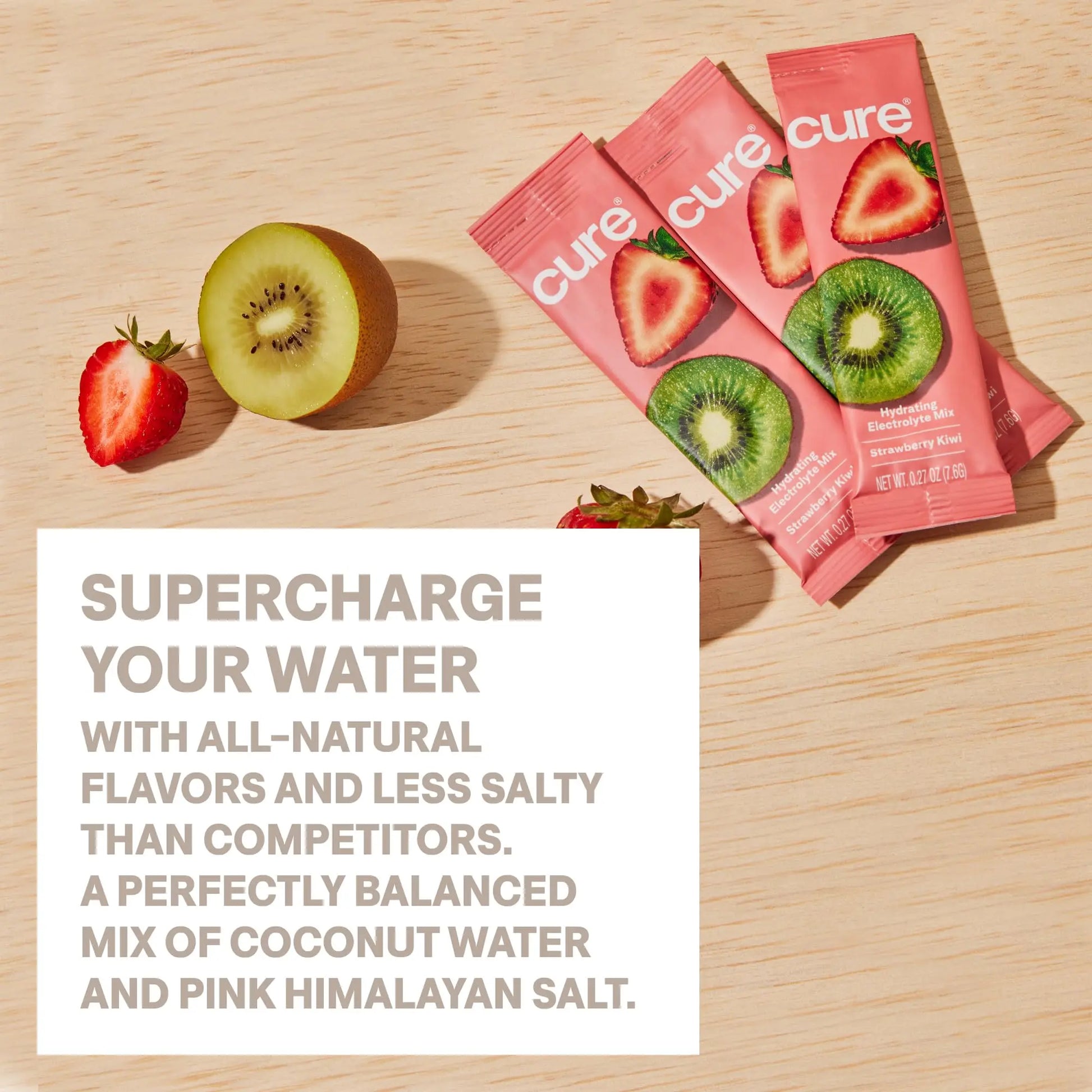 Cure Hydration | Plant-Based Electrolyte Drink Mix | No Added Sugar | FSA-HSA | Dehydration Relief Powder Made with Coconut Water | Non-GMO | Vegan | 28 Servings Jar - Strawberry Kiwi Cure Hydration uk supplements