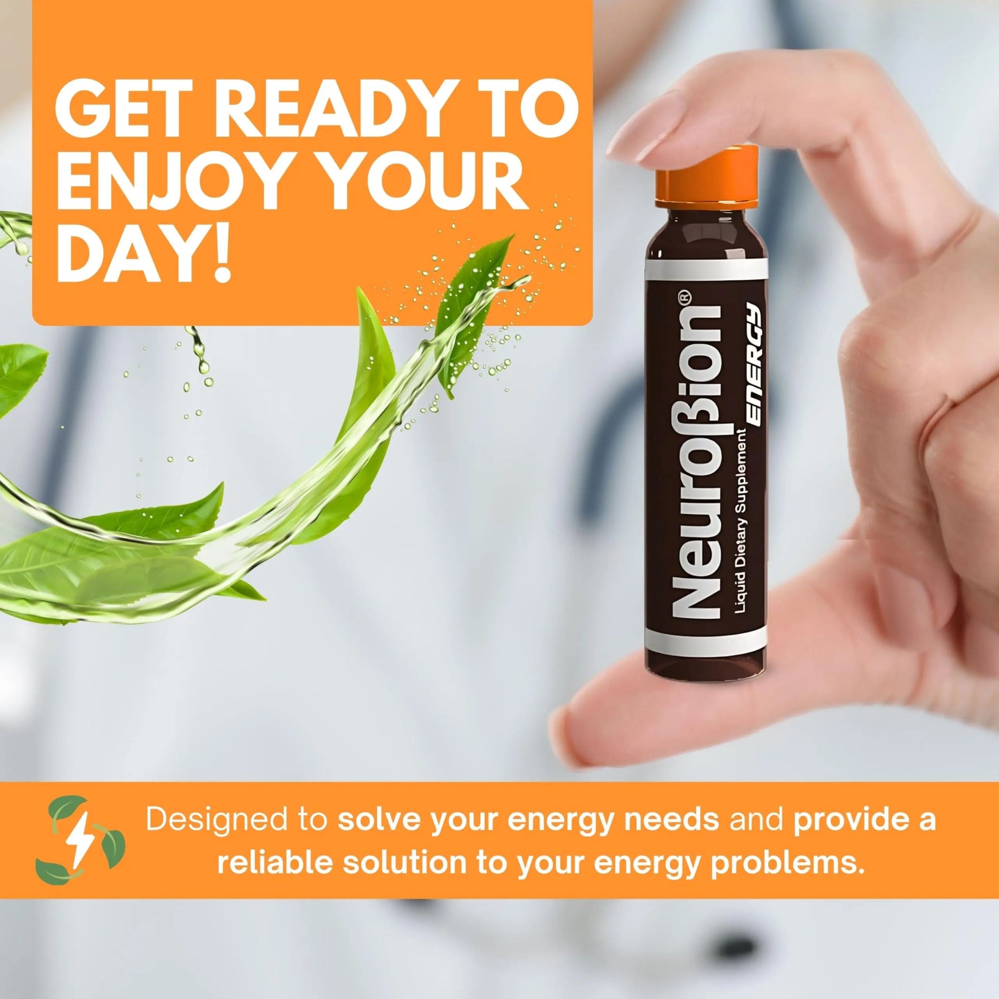 Neurobion Energy Liquid Dietary Supplement Multivitamins + Enegy Blend 10 vials x 250 ml Neurobion uk supplements