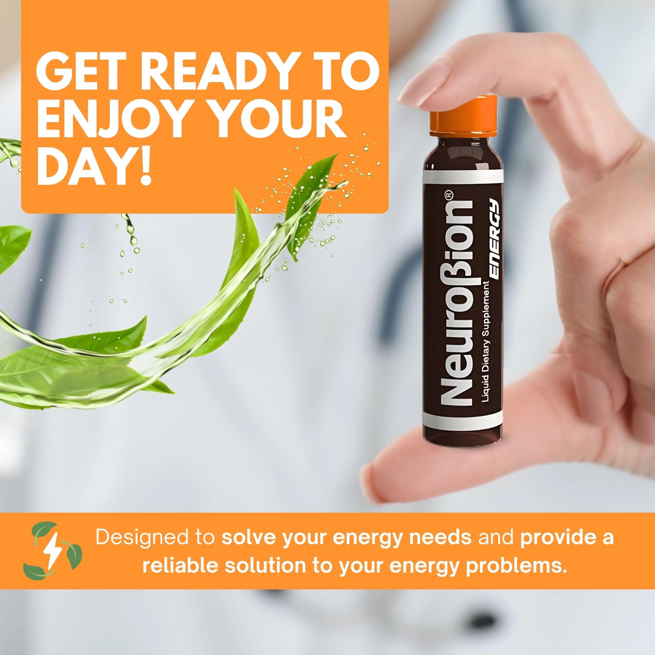 Neurobion Energy Liquid Dietary Supplement Multivitamins + Enegy Blend 10 vials x 250 ml Neurobion uk supplements