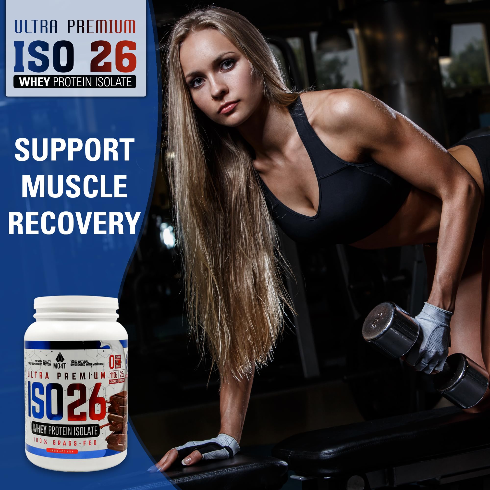 MOMOF4TRANSFORM MO4T Grass Fed Whey Protein Isolate Powder, Naturally Sweetened MOMOF4TRANSFORM uk supplements