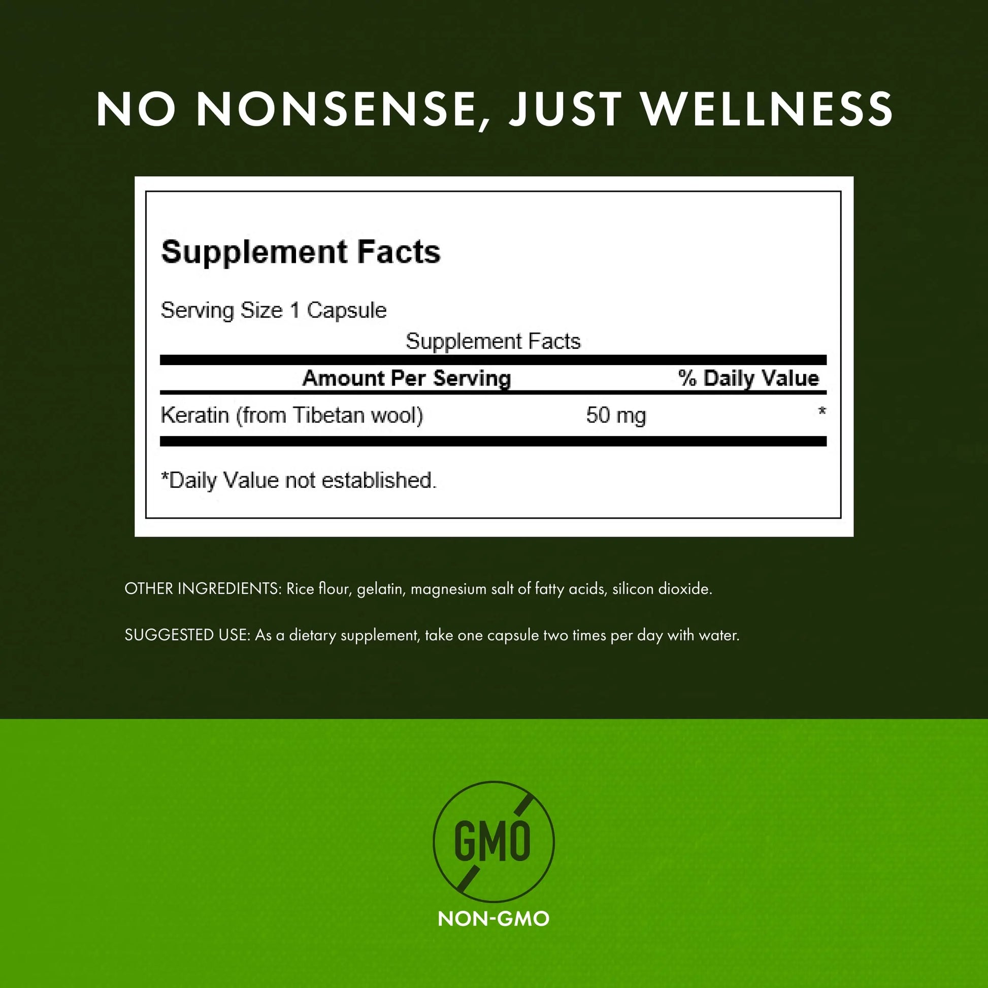 Swanson Keratin (from Tibetan Wool) - Natural Supplement Promoting Healthy Joints, Hair, Skin & Nails - Helps Nourish Healthy Connective Tissues - (60 Capsules, 50mg Each) Swanson uk supplements
