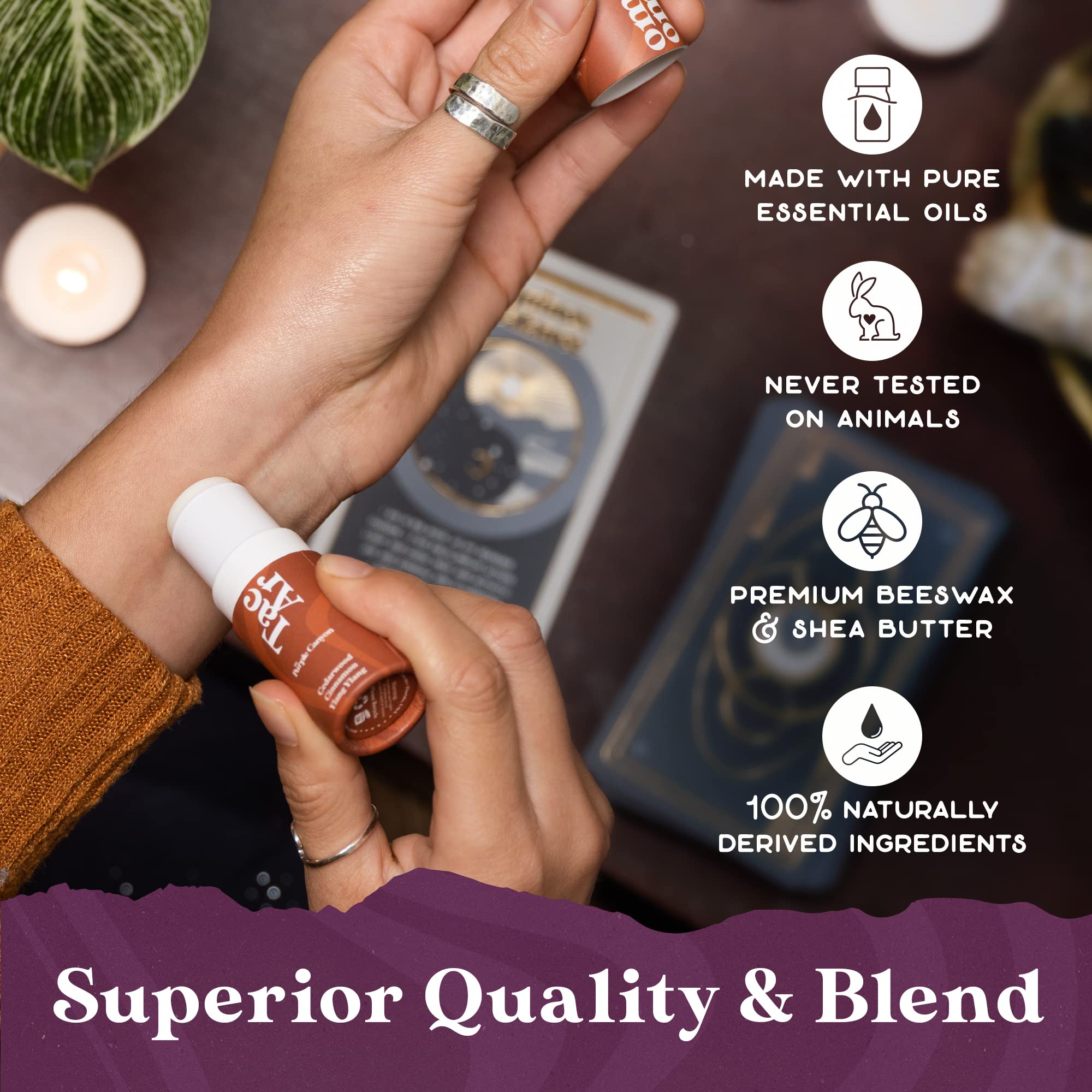 Essential Oils Balm Stick | Grounded Thought Aromatherapy Balm | All Natural Body Balm PURPLE CANYON uk supplements