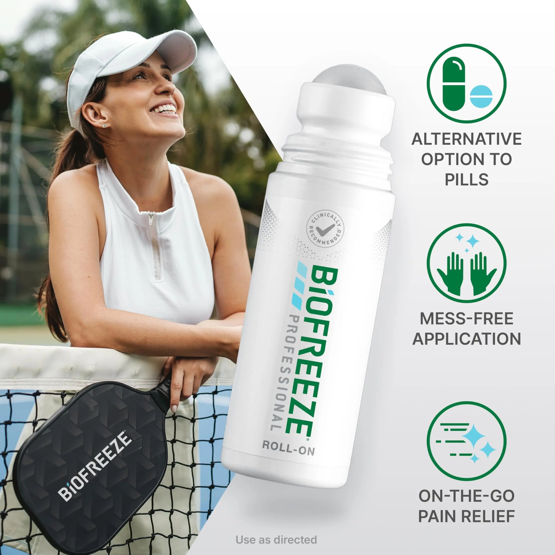 Biofreeze Professional Pain Relief Roll On, Knee & Lower Back Pain Relief, Arthritis Pain Reliever, Neck Pain Relief, Cooling Joint Pain Relief, Roll-On Menthol Gel 3 Fl Oz (Pack of 2) Biofreeze uk supplements
