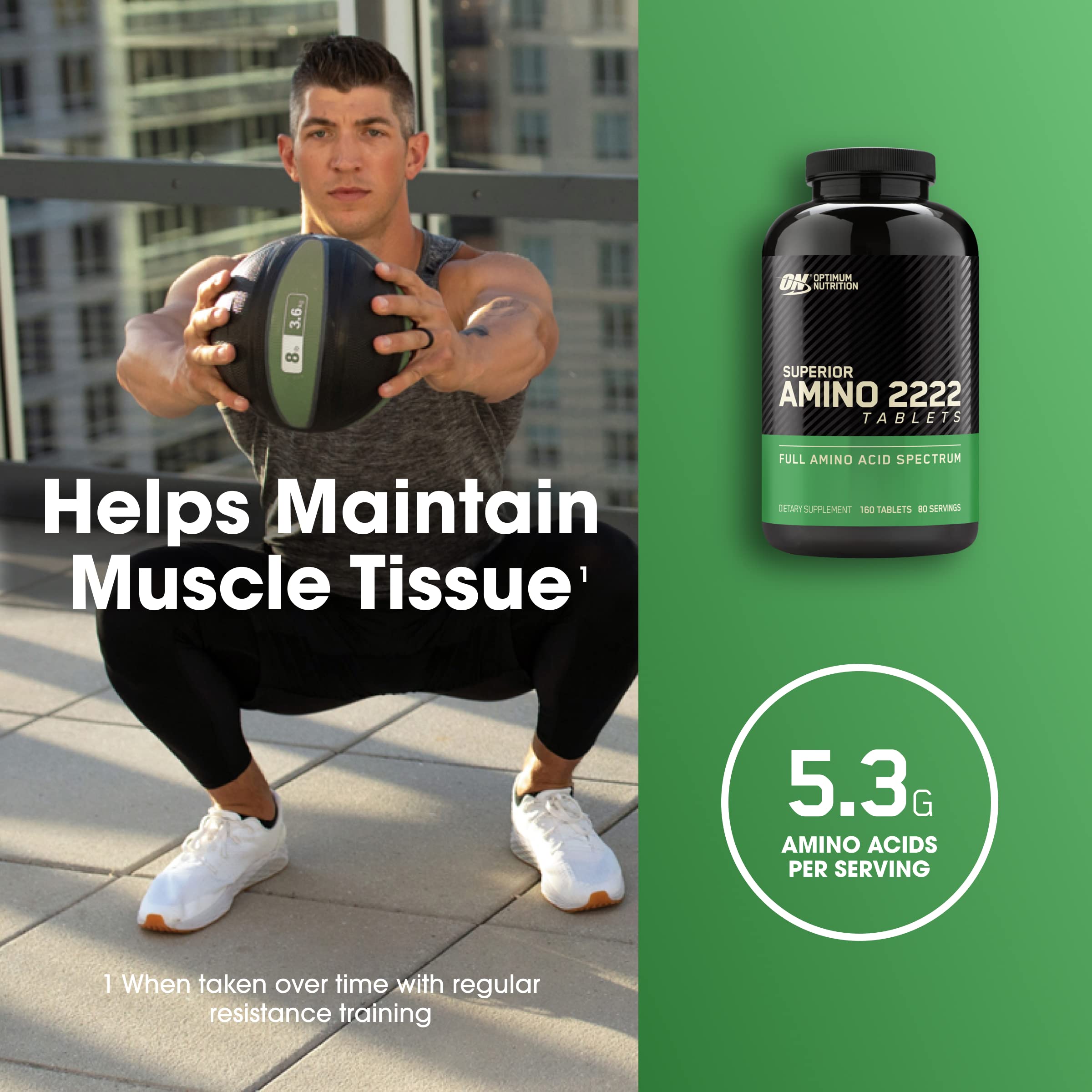 Optimum Nutrition Superior Amino 2222 Tablets, Complete Essential Amino Acids, EAAs Optimum Nutrition uk supplements