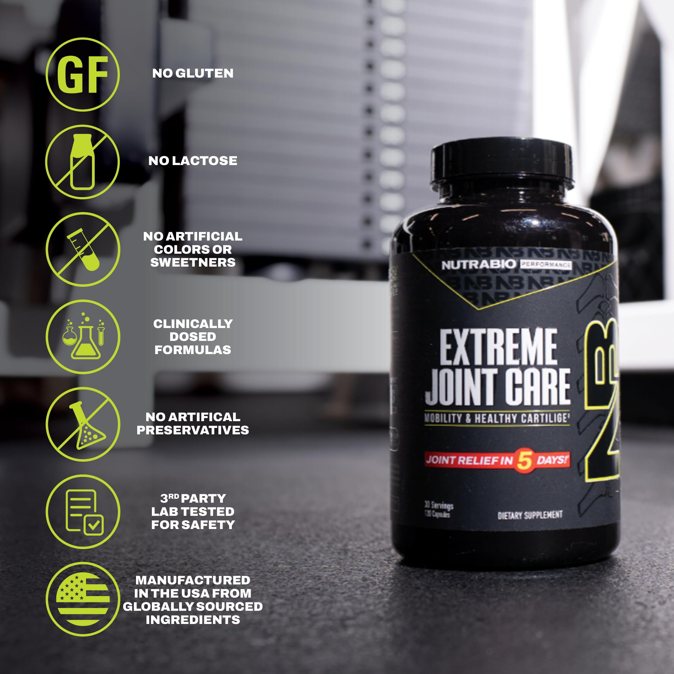 NutraBio Extreme Joint Care - Joint Support Supplement - Joint Health Supplement, Supports Joints, Mobility, and Cartilage - 120 Capsules NutraBio uk supplements