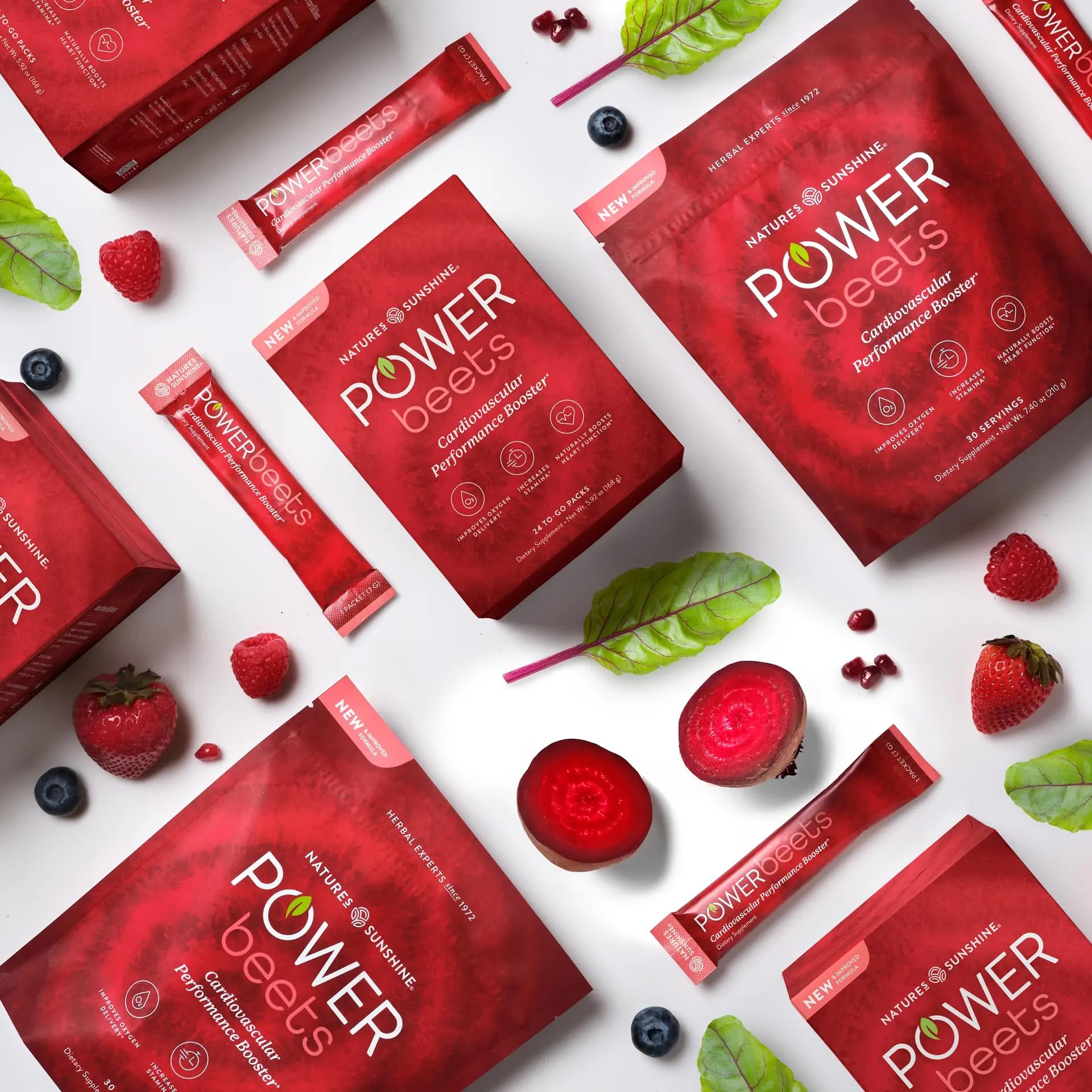 Nature's Sunshine Power Beets – Patented Nutrient Blend of Beet Root Powder and Nutrients to Promote Performance, Mental Clarity, & Vitality – Non-GMO, Soy & Gluten Free – 24 to-Go Packs Nature's Sunshine uk supplements