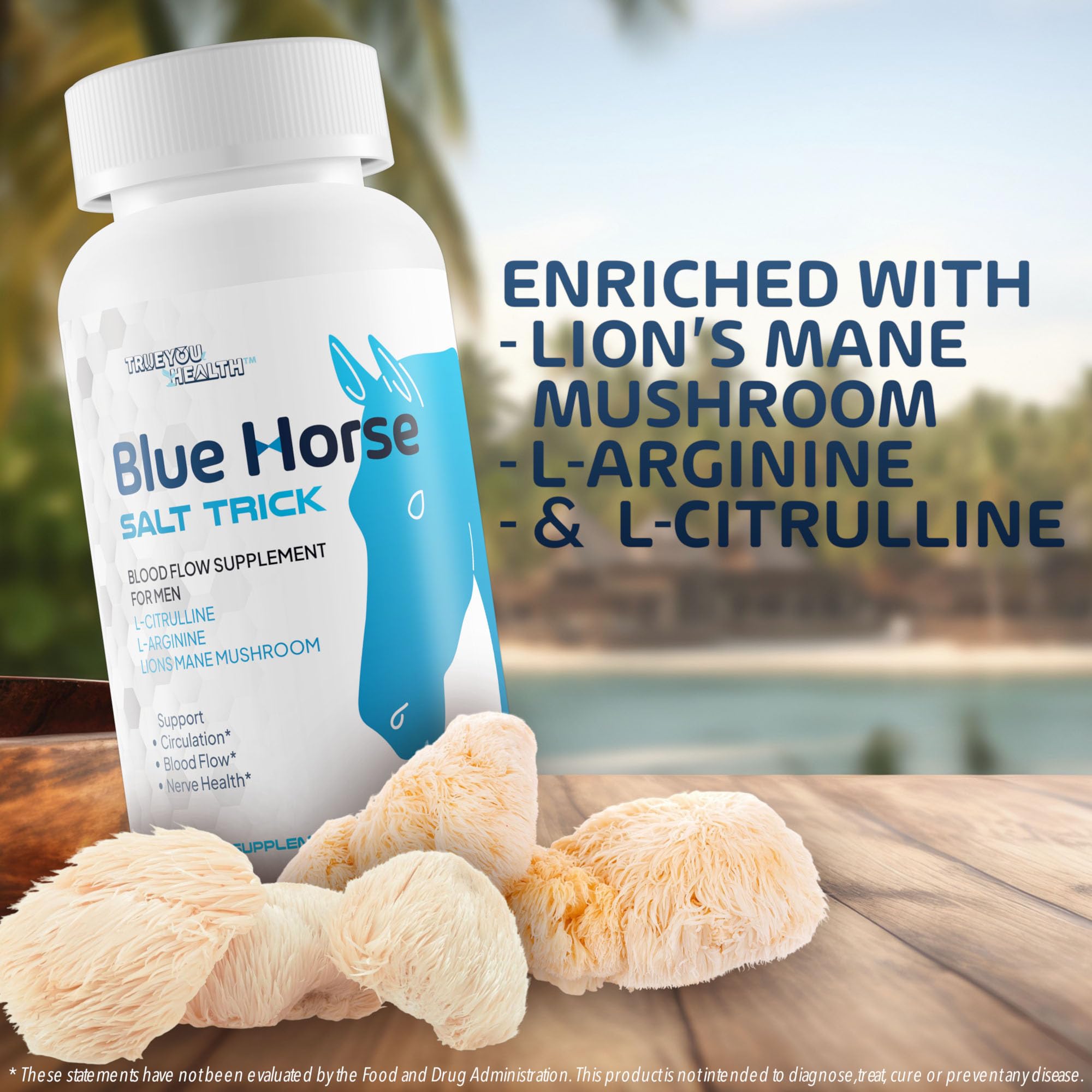 Blue Horse Salt Trick - Our Best Blood Flow Supplement for Men - Our Best Circulation Supplement - Male Circulation Supplements Nitric Oxide Vasodilator to Improve Blood Flow 7 Blue Salt Trick for Men True You Health uk supplements