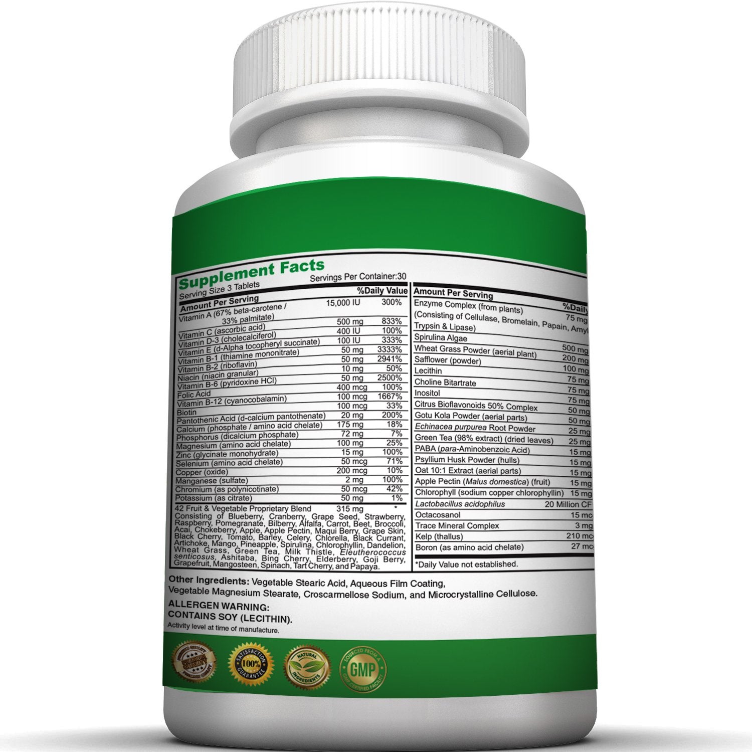 Pure Heathland Non-GMO Super Daily Multivitamin for Adults – 42 Natural Fruits & Vegetables Blend with 21 Essential Vitamins & Minerals – Vegan Coating Tablets, 90 Count, Made in USA Pure Healthland uk supplements