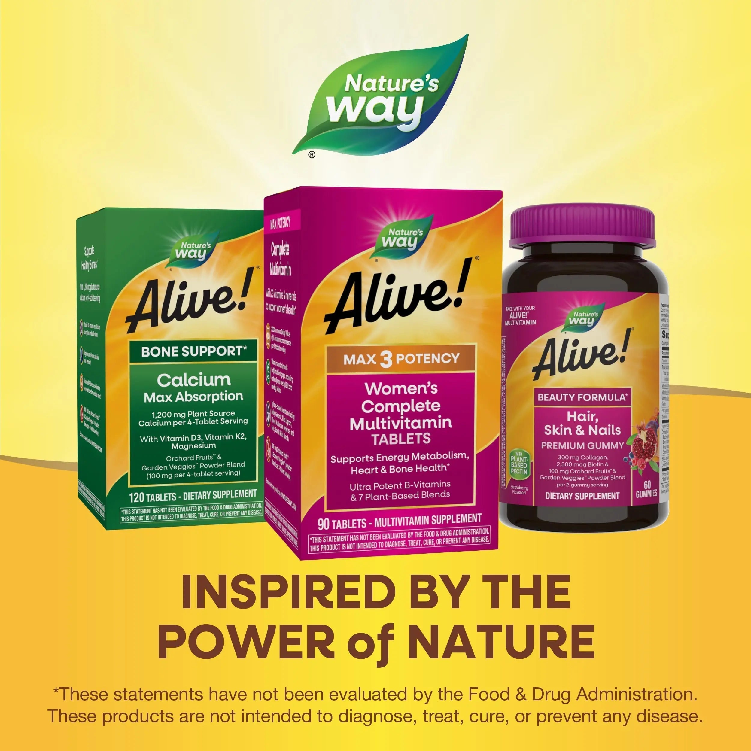 Nature's Way Alive! Max3 Daily Women's Multivitamin, Food-Based Blends (1,130mg per serving) and Antioxidants, 90 Tablets Nature's Way uk supplements