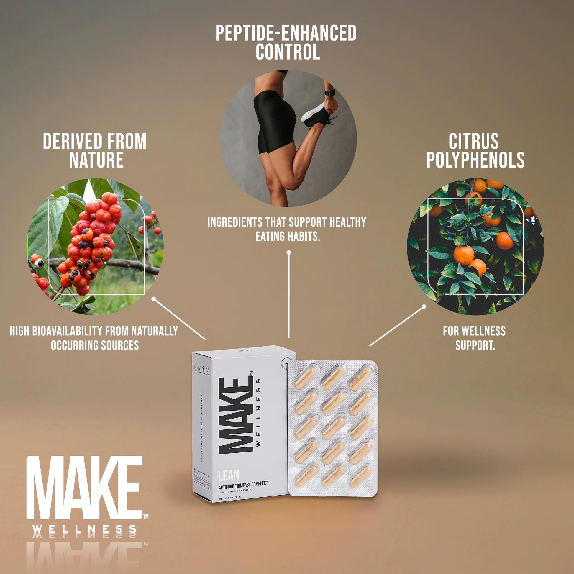 Make Wellness Lean Peptide Supplement | Supports Overall Wellness, Normal Muscle Health & Active Lifestyles | Bioactive Peptide Blend | Clean, Non-GMO Formula | 30 Servings for Daily Nutrition Make Wellness uk supplements
