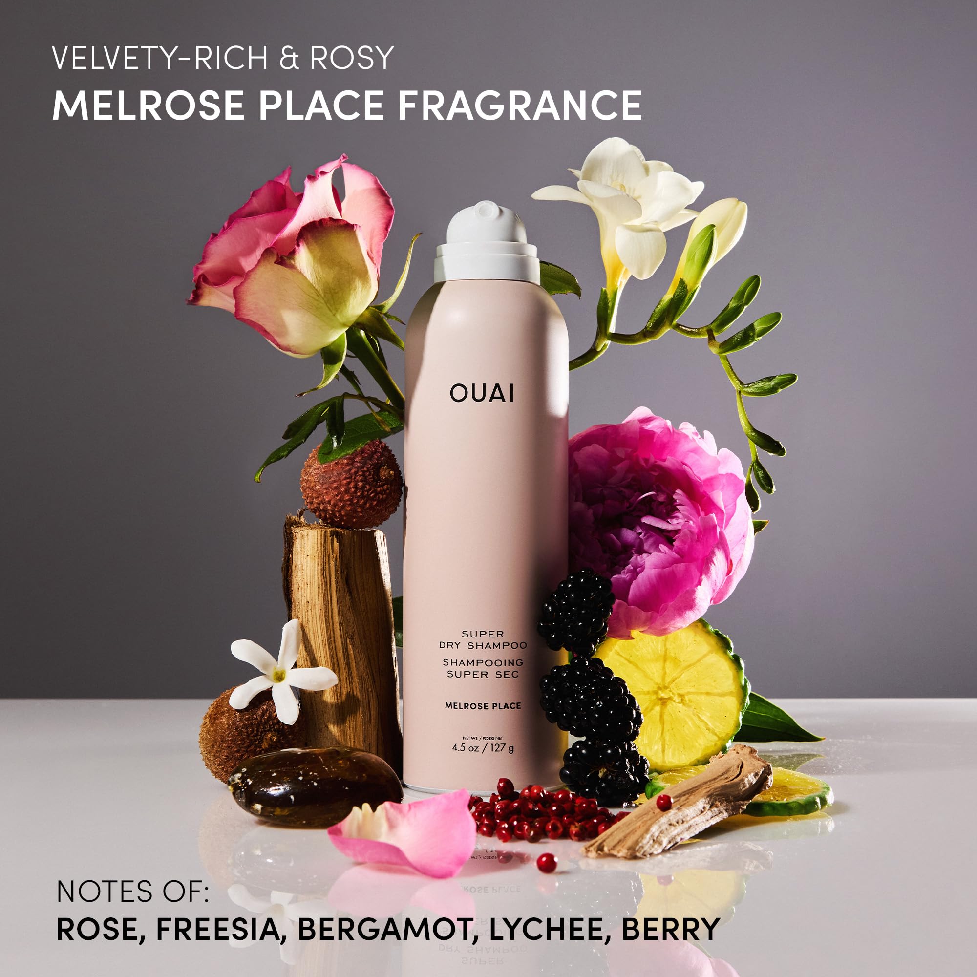 OUAI Super Travel Size Dry Shampoo - Volumizing Dry Shampoo - Absorbs Oil, Dirt & Sweat - Blends Seamlessly into Hair with Zero Residue & Enriched with a Long-Lasting Scent - Melrose Place (2 oz) OUAI uk supplements