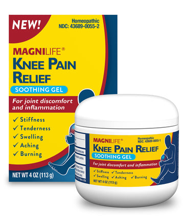 MagniLife Knee Pain Relief Gel (4 oz), Arnica-Based Gel for Joint Pain, Knee Stiffness & Swelling, Non-Greasy, No Staining, Massage-in Formula for Daily Knee Support & Comfort MagniLife uk supplements
