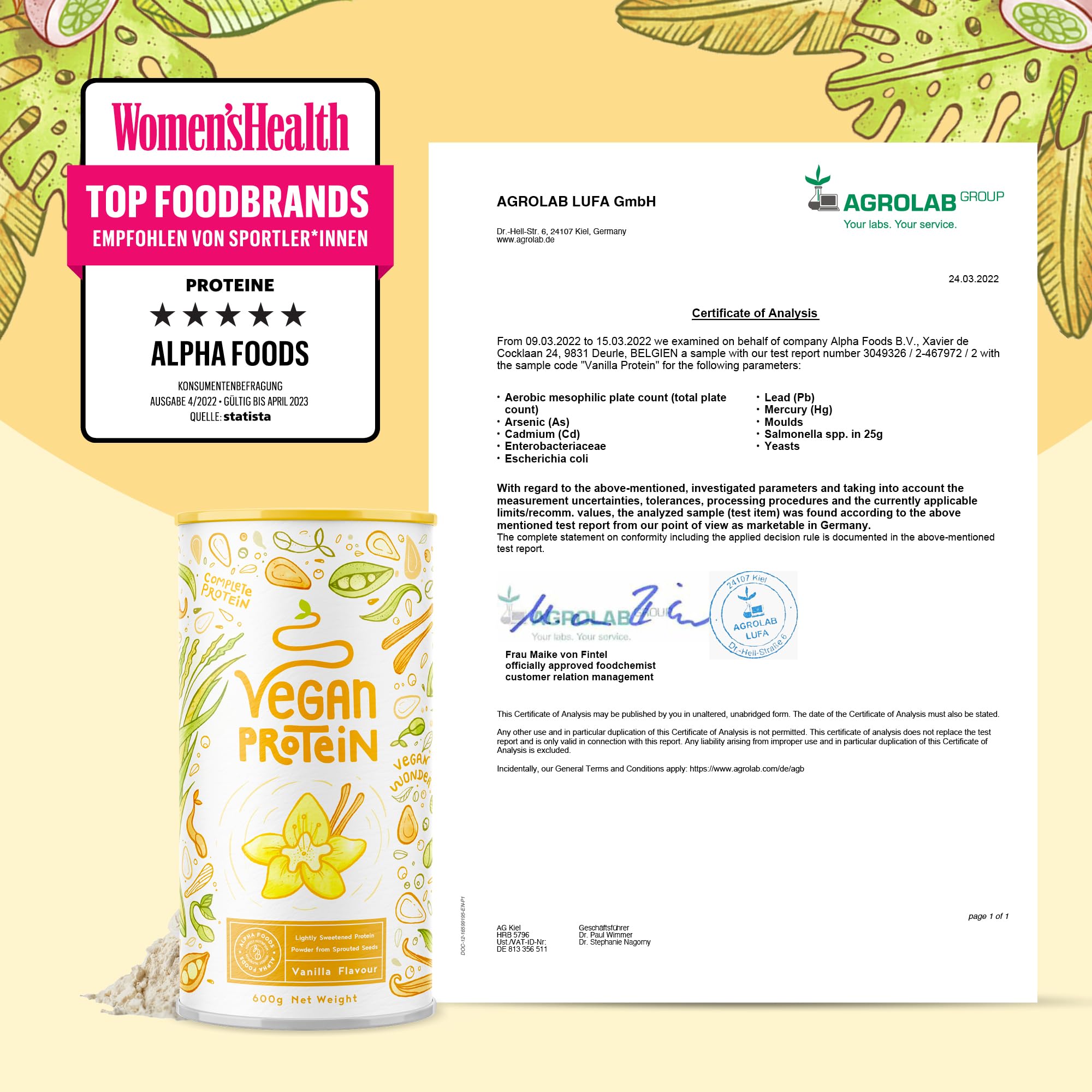 Vegan Protein Powder - Muscle Building Powder with Amino Acids - Plant Based Protein Shake Alpha Foods uk supplements