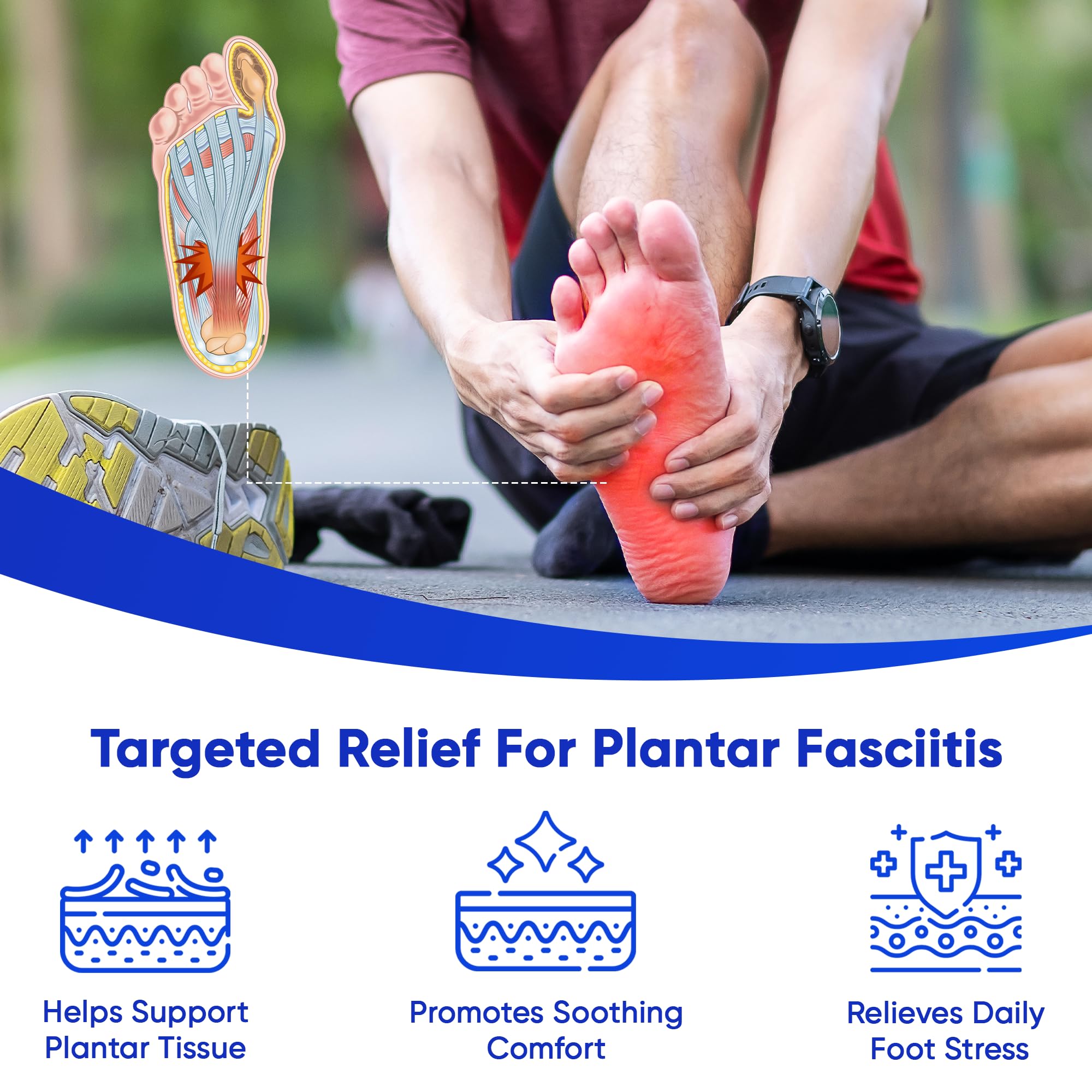 AOSORW Plantar Fasciitis Relief Cream - Natural Herbal Formula for Foot, Heel Spur, Ankle, Leg & Hand Discomfort - Premium Health Care Products - 60g (Pack of 1) AOSORW uk supplements