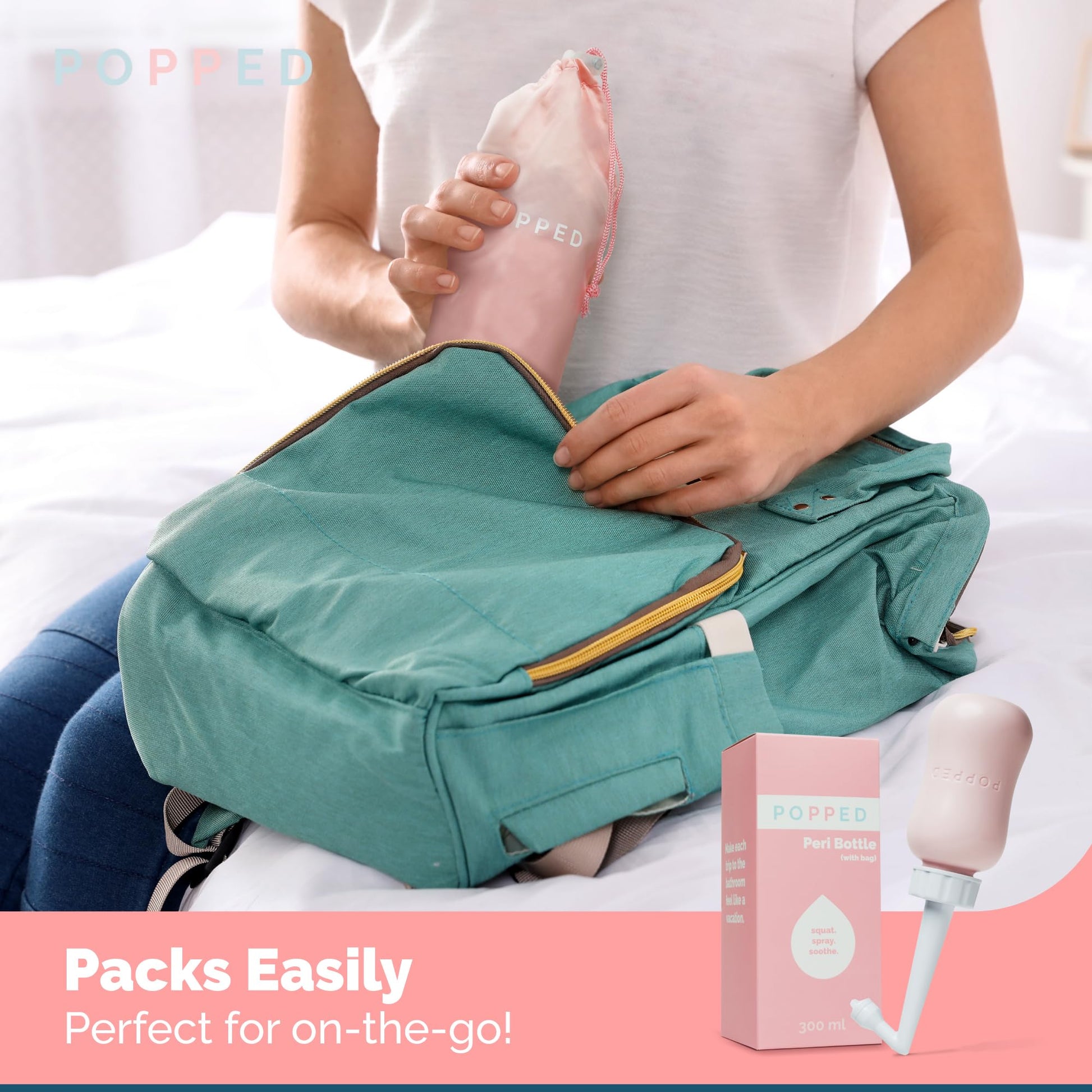 Popped Peri Bottle for Postpartum Care | Portable Bidet | Spray Bottle for Pain Relief, Tears POPPED uk supplements