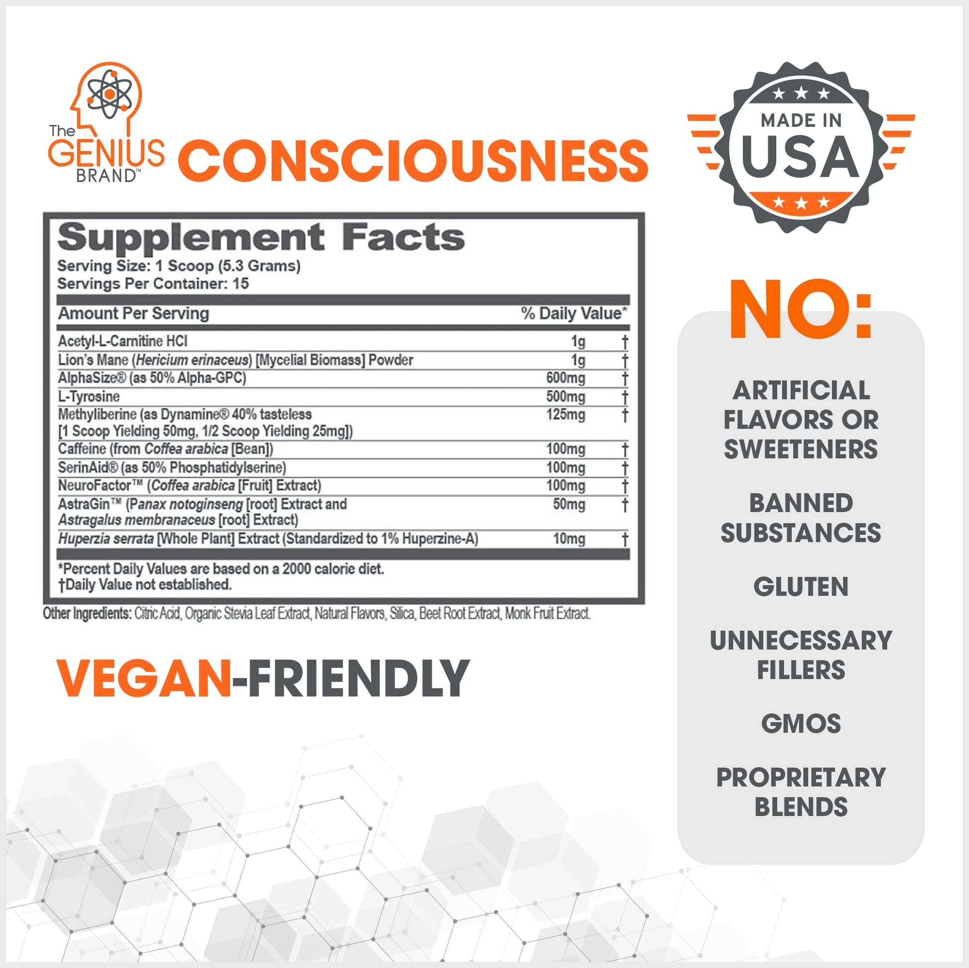 Genius Consciousness, Super Nootropic Brain Supplement Powder, Watermelon The Genius Brand uk supplements