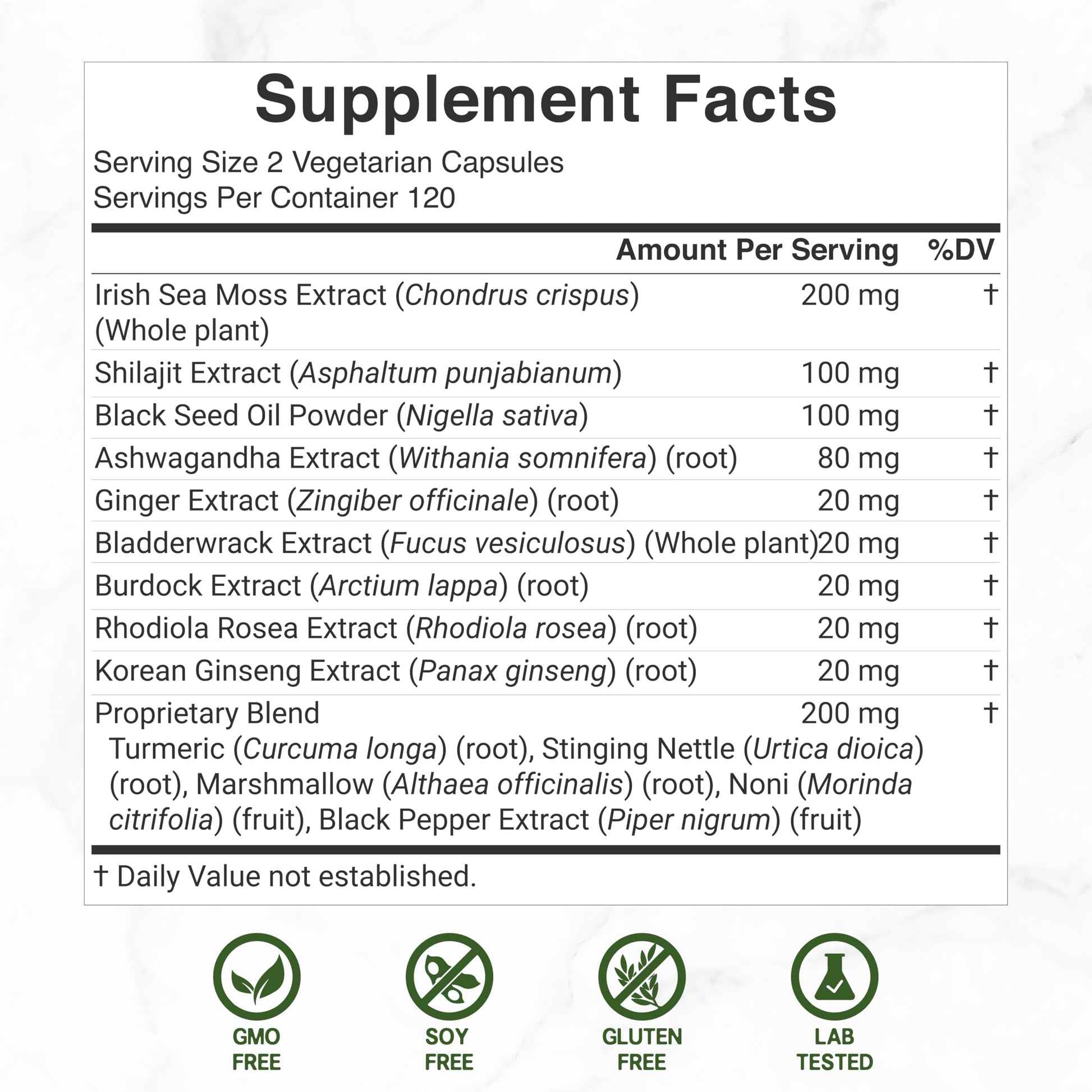 DEAL SUPPLEMENT Irish Sea Moss 240 Veggie Capsules – 14 Superfood Complex with Black Seed Oil, Ashwagandha, & Ginger DEAL SUPPLEMENT uk supplements