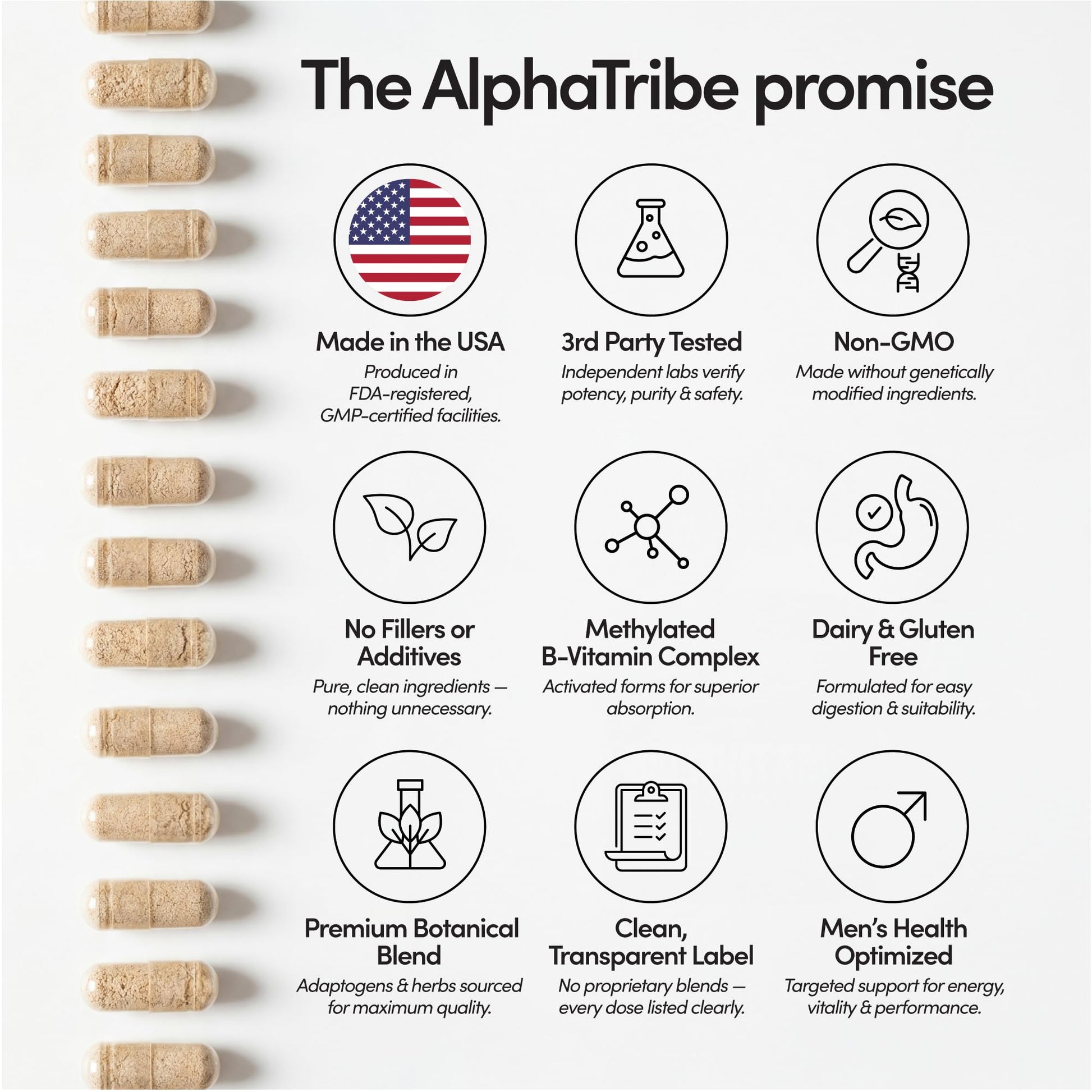 Alpha Tribe Multivitamin for Men with Seamoss Black Seed Oil Ashwagandha Burdock Root, Turmeric Bladderwrack, Vitamin C, Elderberry, Manuka, Yellow Dock | Daily Men's Vitamins and Minerals Supplement Alpha Tribe uk supplements