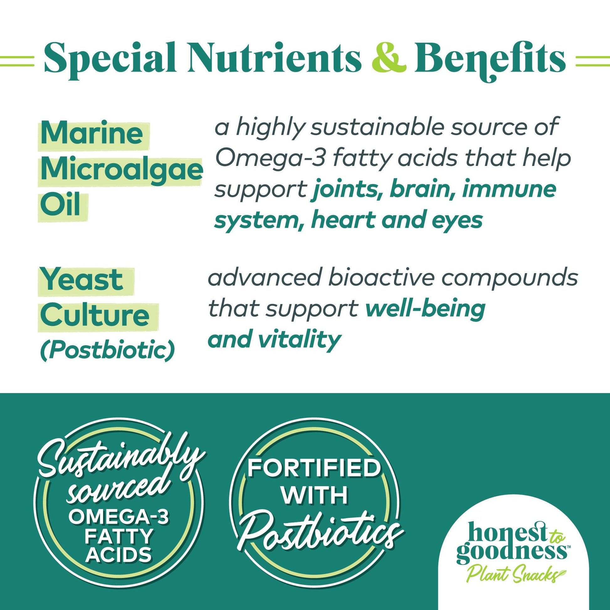 Honest to Goodness Plant Snacks Dog Treats, Enriched with Omega 3s & Postbiotics, 8oz Variety Pack, 6 Bags Honest to Goodness uk supplements