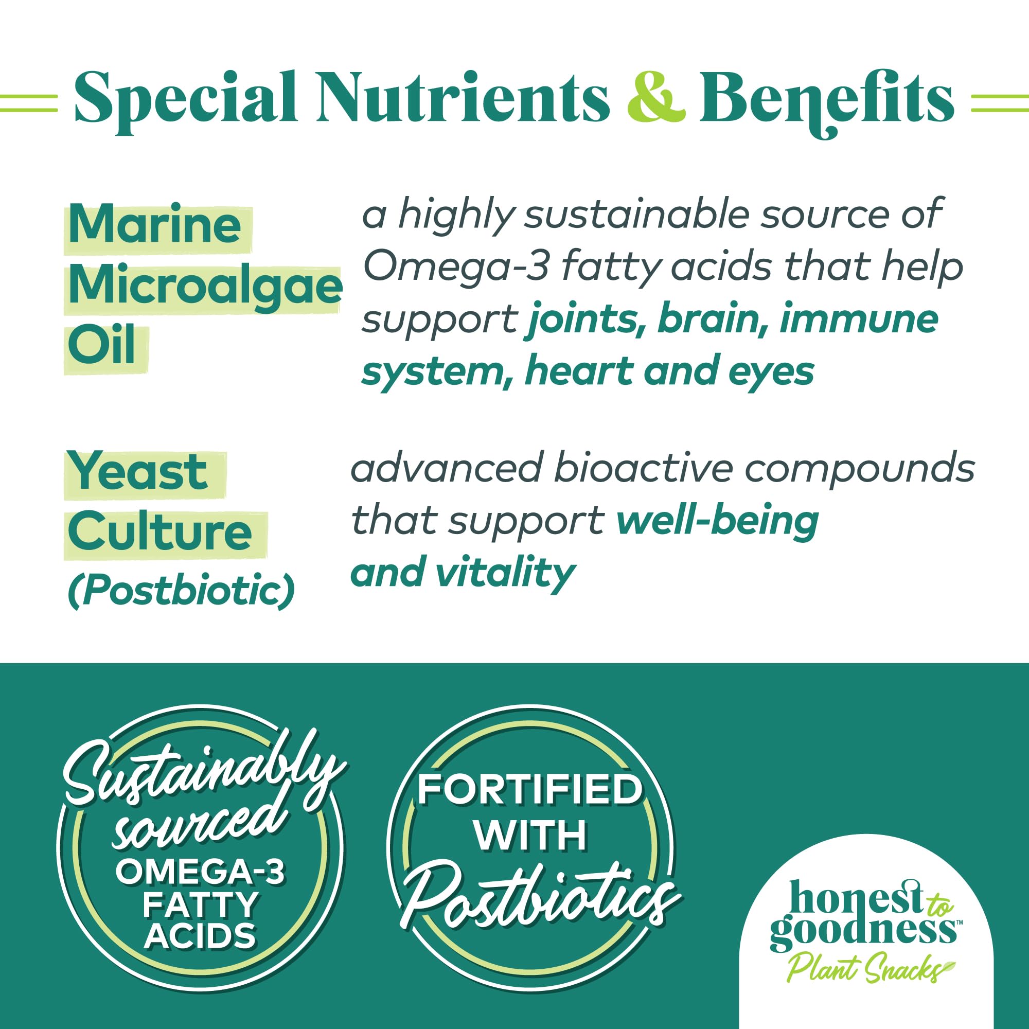 Honest to Goodness Plant Snacks Dog Treats, Enriched with Omega 3s & Postbiotics, 8oz Variety Pack, 6 Bags Honest to Goodness uk supplements