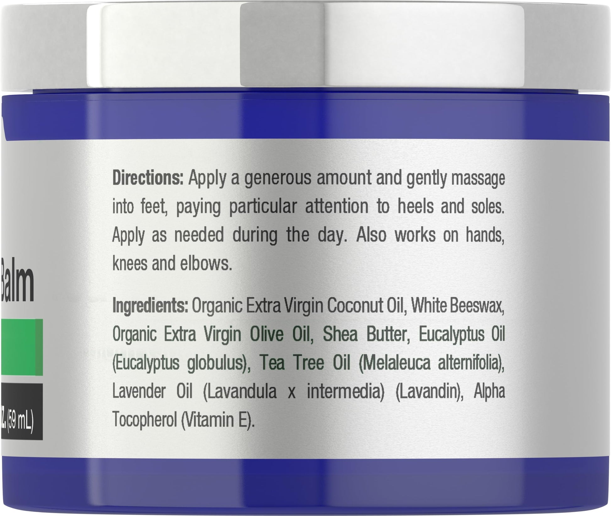 Tea Tree Oil Foot Balm | 2 oz | Moisturizes and Nourishes Dry Skin & Feet | Scientifically Horbäach uk supplements