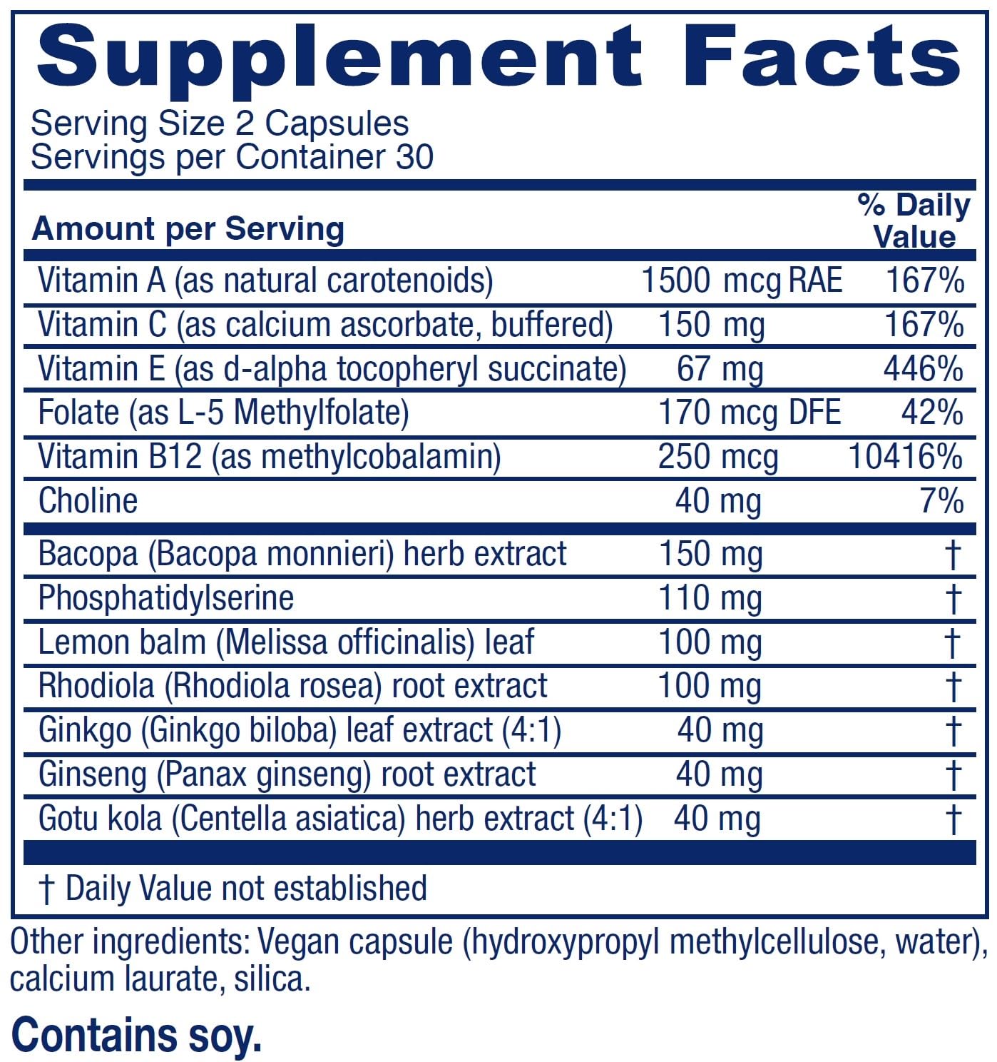 Vitanica MindBlend, Brain Support, Vegan, 60 Capsules Vitanica uk supplements