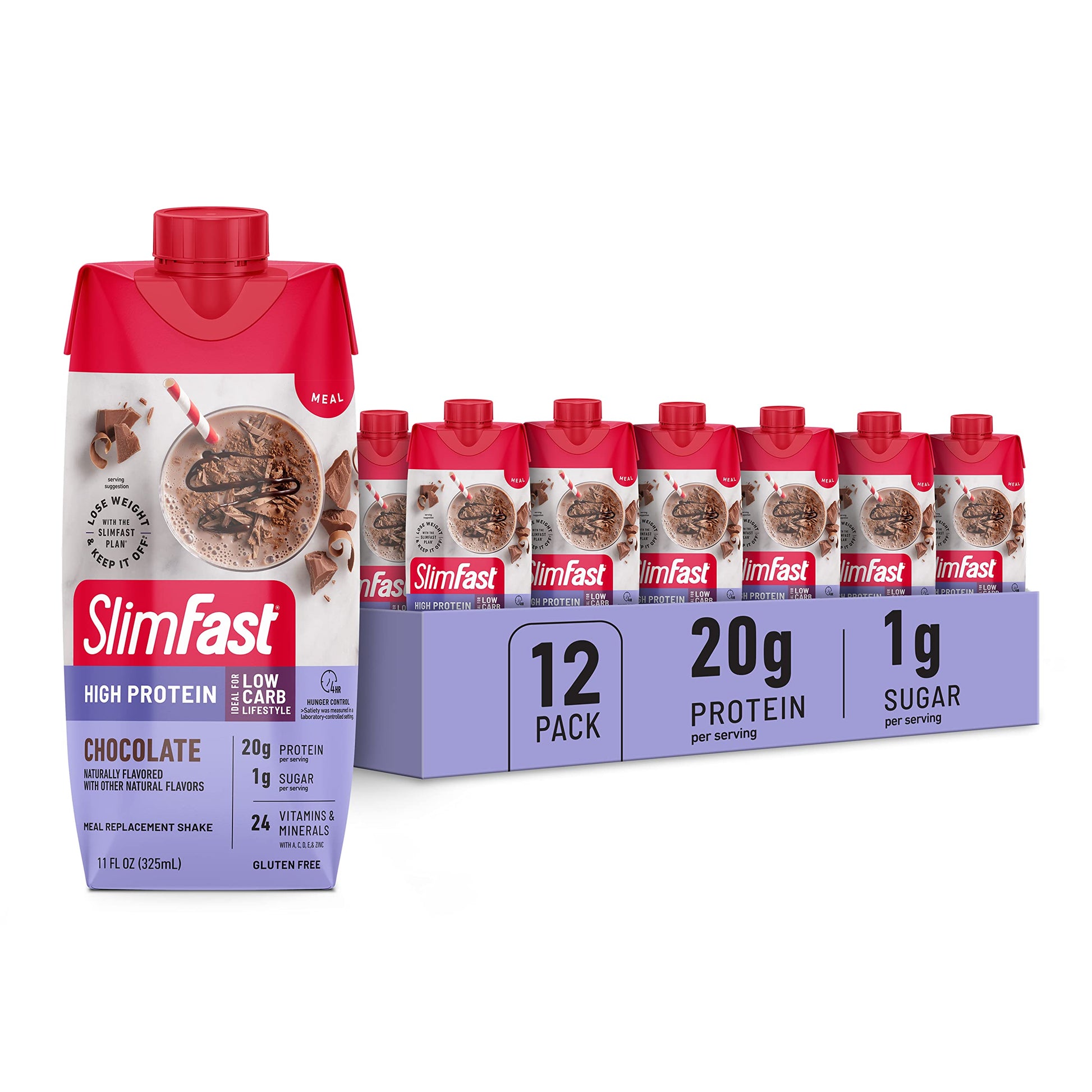 SlimFast Protein Shake, Chocolate- 20g Protein, Meal Replacement Shake Ready to Drink SlimFast uk supplements