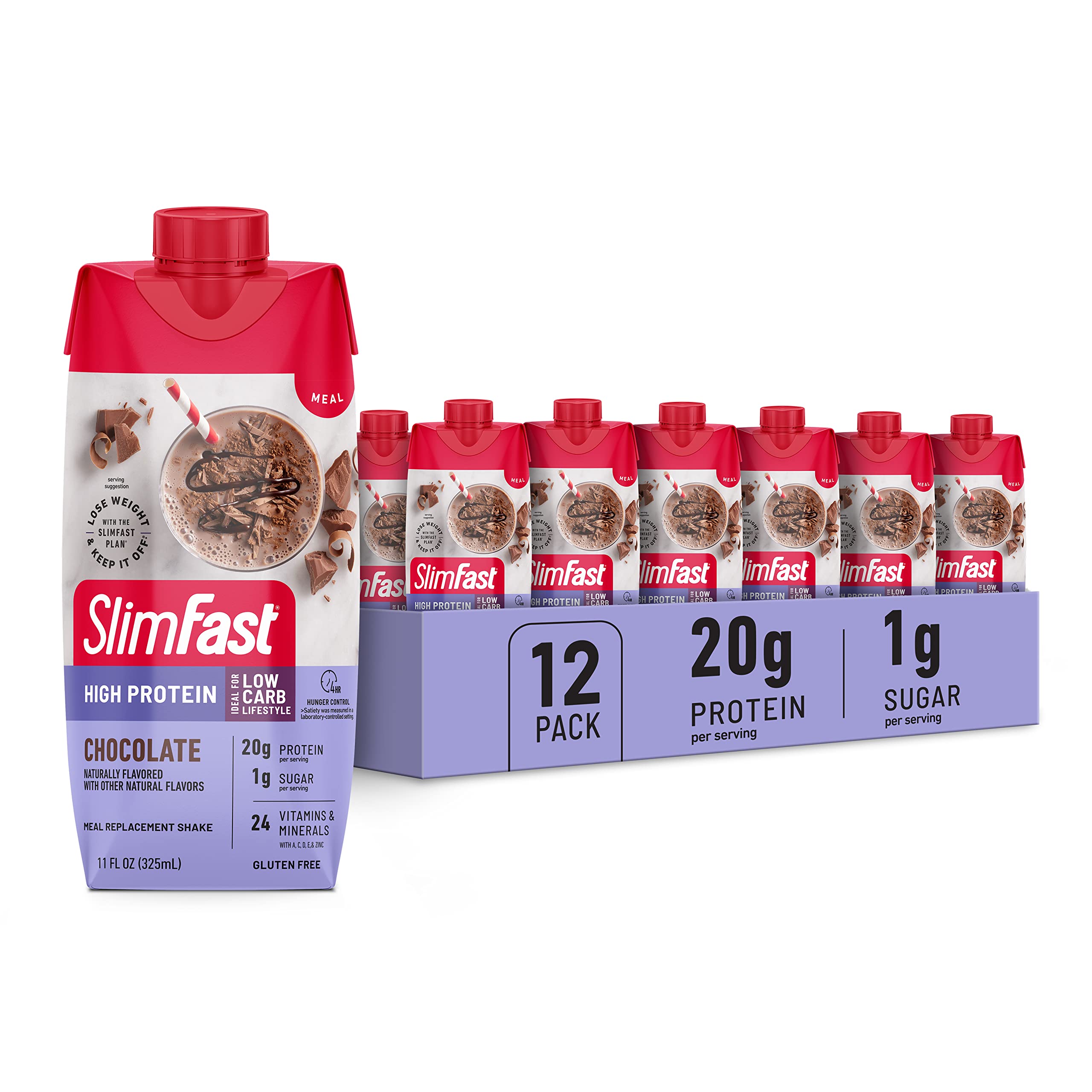SlimFast Protein Shake, Chocolate- 20g Protein, Meal Replacement Shake Ready to Drink SlimFast uk supplements