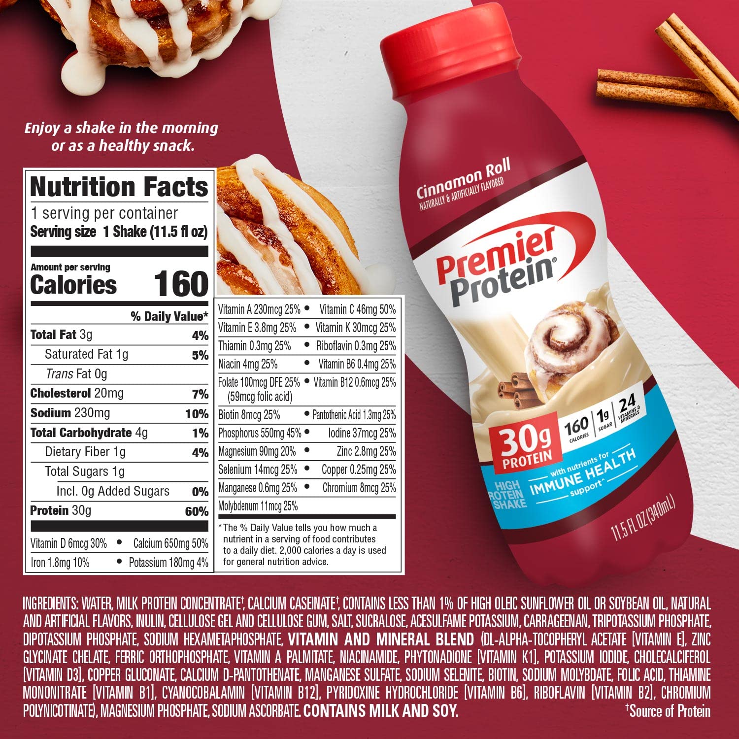Premier Protein Shake, 30g Protein, 1g Sugar,24 Vitamins&Minerals Nutrients to Support Premier Protein uk supplements