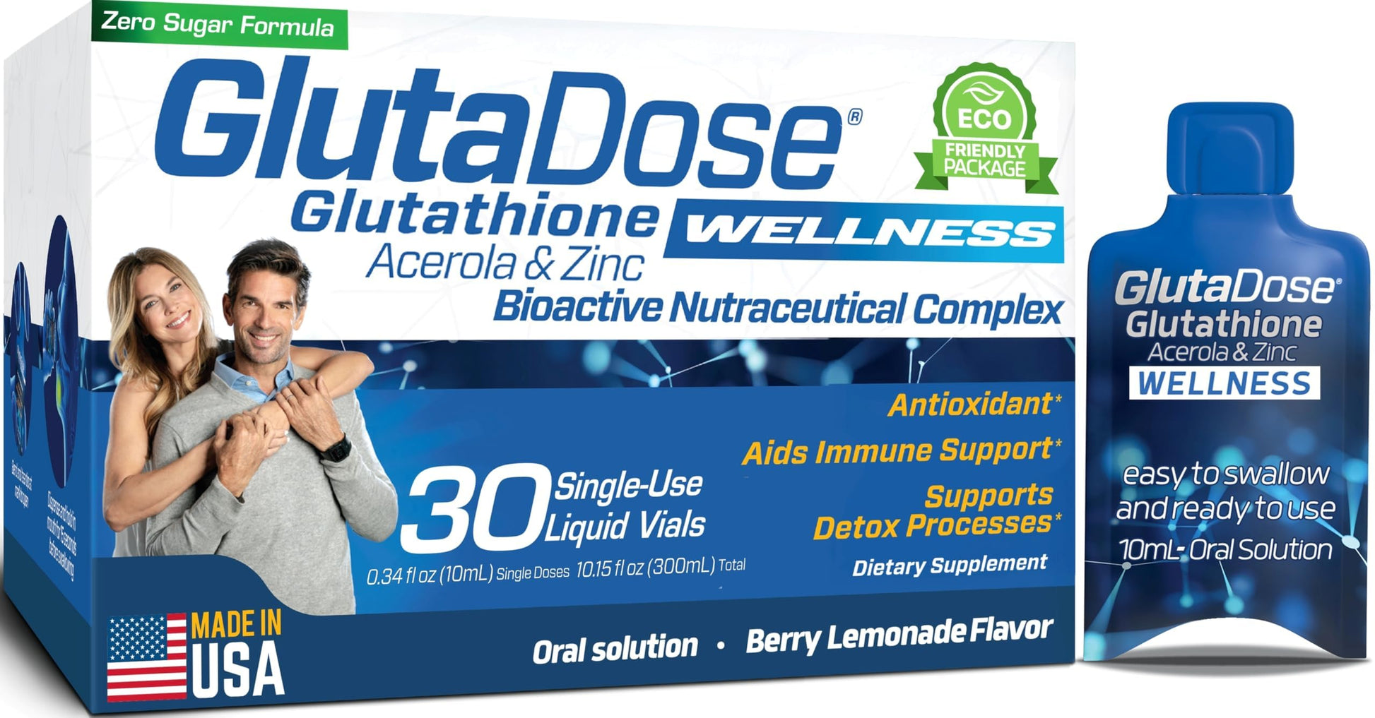 Liquid Glutathione Supplement, Lemon Berry Flavored Acerola Energy Booster w/Zinc, Daily Vitamins & Minerals, Zero Sugar Formulation, Everyday Auto-Immune Support for Adults, 0.34 fl oz, Pack of 30 GlutaDose uk supplements
