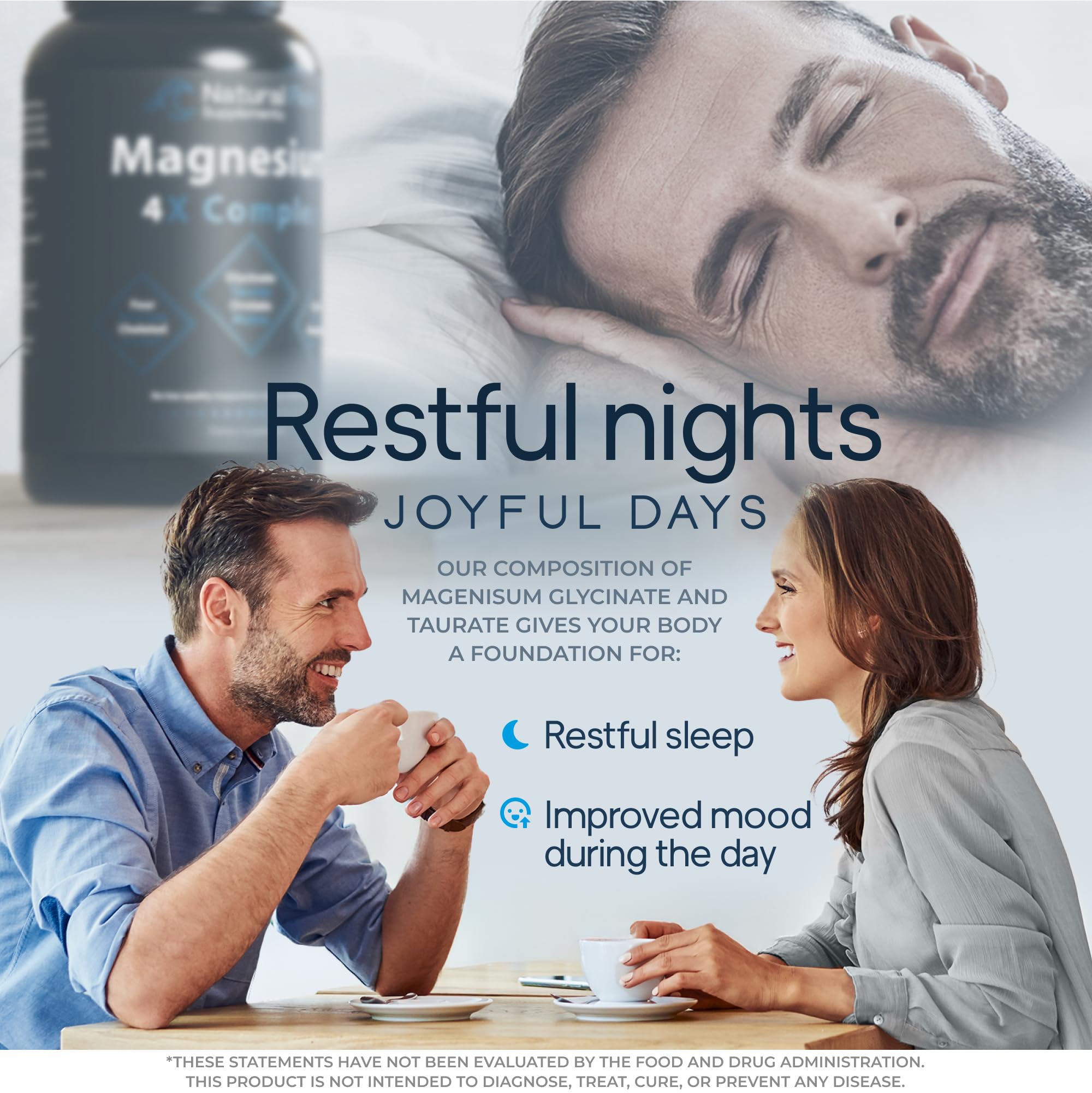Natural Flow 4X Magnesium Supplement, Magnesium Glycinate, Taurate, Malate, Orotate Complex, Calm Sleep and Cramp Support Blend, No Mag Citrate or Oxide, 120 Capsules Natural Flow Supplements uk supplements