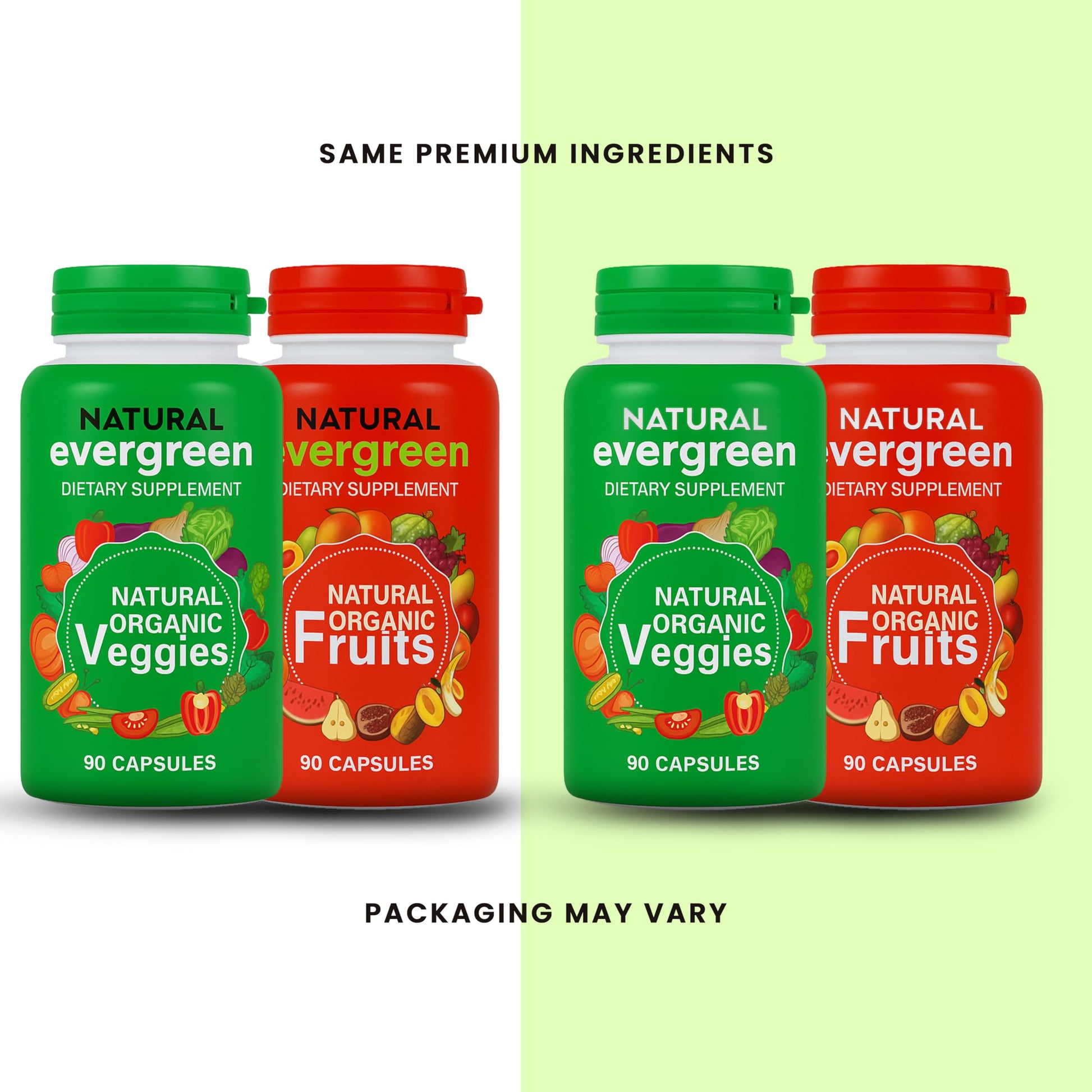 Fruit and Veggies Supplement – 100% Natural Super Greens Blend with Fruits & Vegetables | Veggie Capsules for Adults & Kids | Daily Nutrient Support Packed with Natural Vitamins & Minerals Natural Evergreen uk supplements