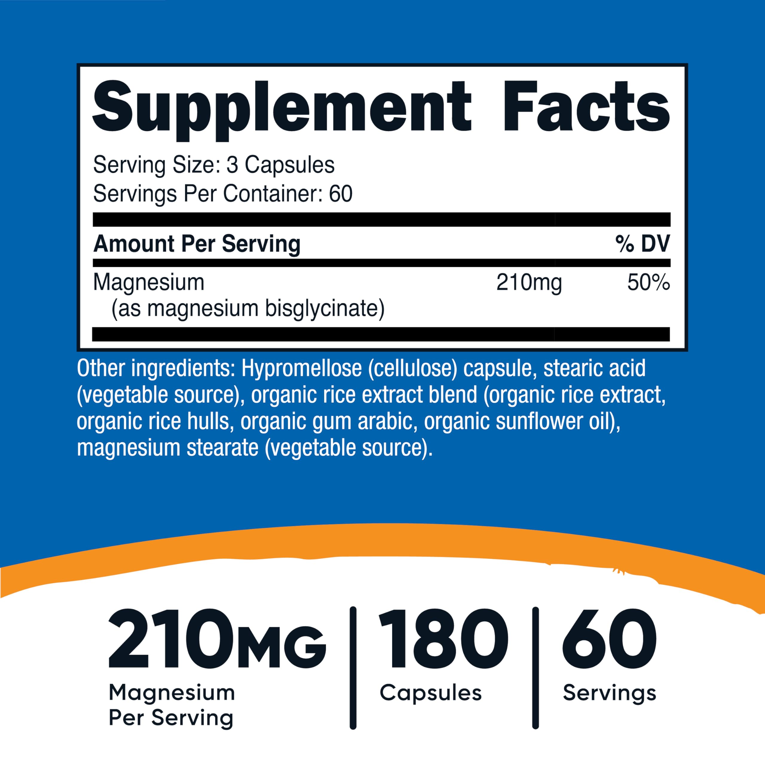 Nutricost Magnesium Glycinate Capsules (180 Capsules, 210 mg Per Serving) - Magnesium Glycinate Supplement for Gentle Absorption Nutricost uk supplements