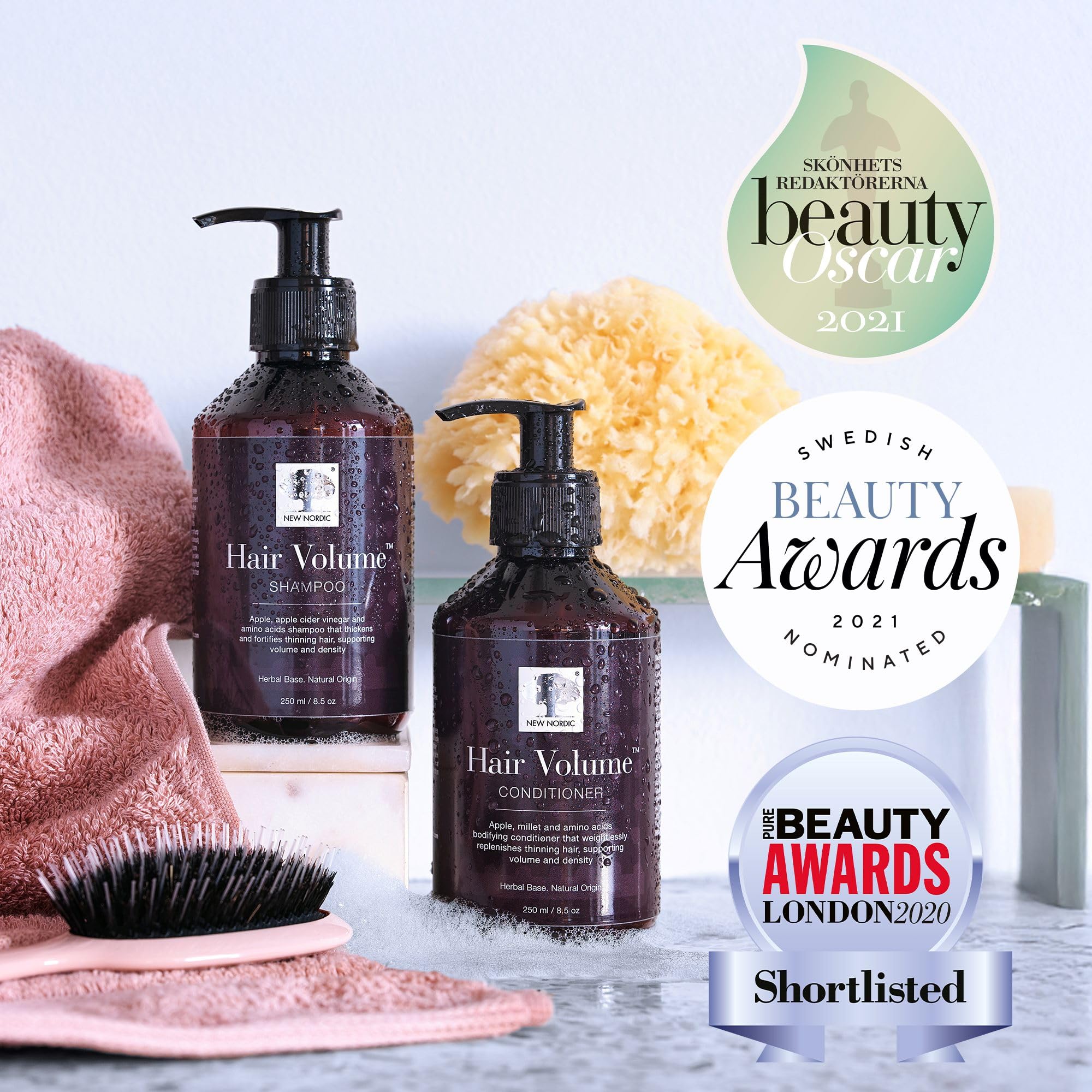 New Nordic Hair Volume Conditioner, Creamy Herbal Recipe to Weightlessly Hydrate, Volumize, Soften & Shine, Vegan, Clean Ingredients, 8.5 Fl Oz NEW NORDIC uk supplements