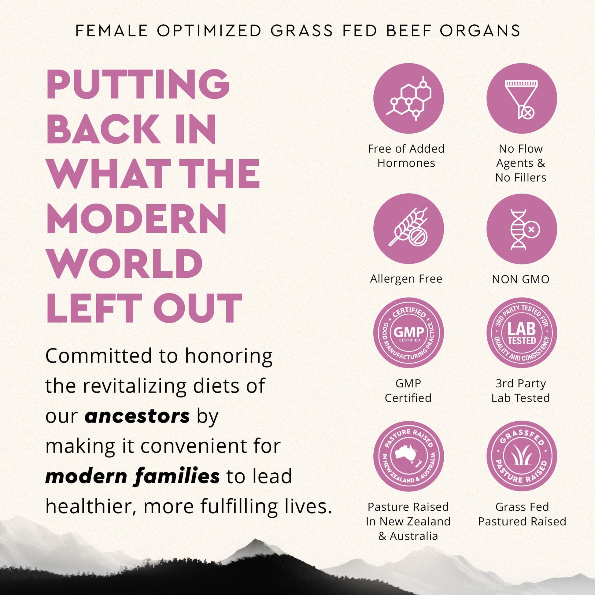 Beef Organ Supplement for Women – Supports Hormone Balance, Energy & Wellness – Grass Fed, Pasture Raised Superfood – Liver, Heart, Kidney, Bone Marrow – Collagen, CoQ10, B12 – Female Support Blend Ancestral Supplements uk supplements