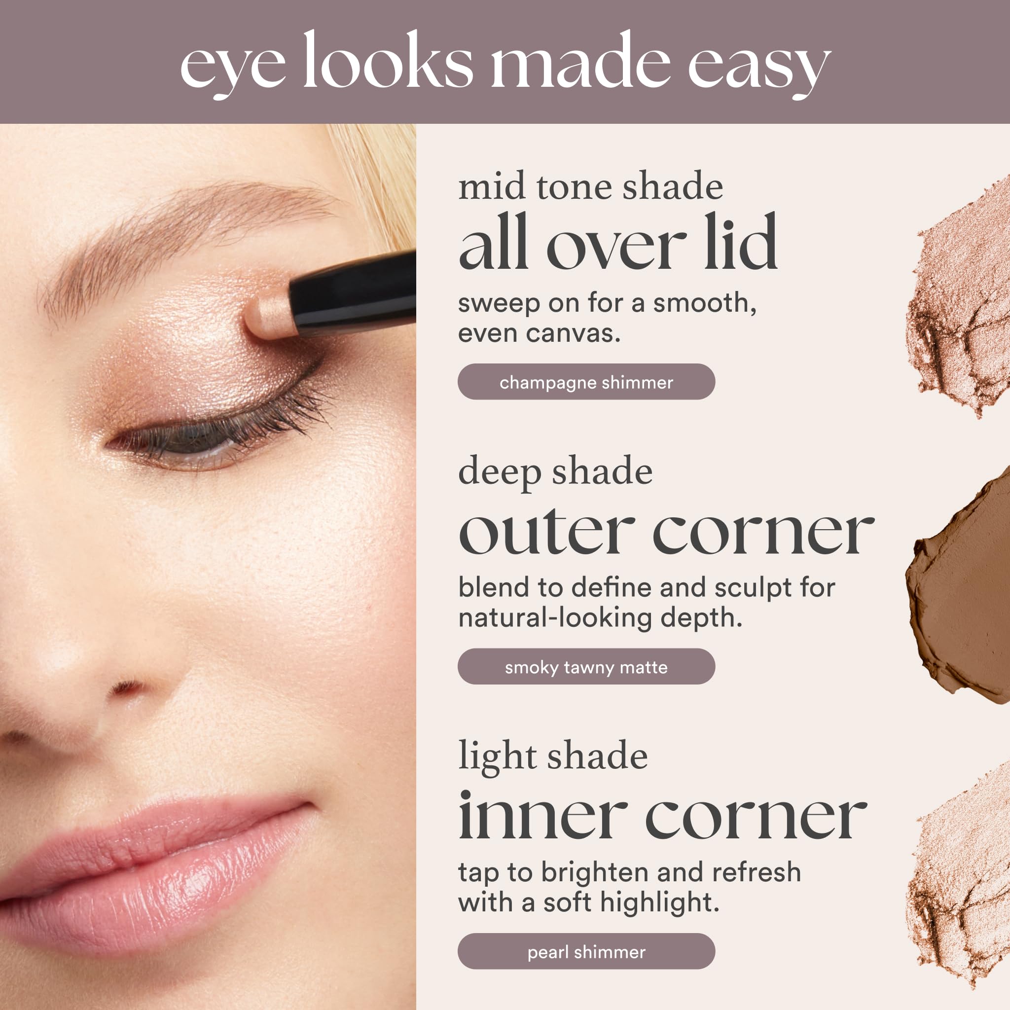 Julep Eyeshadow 101 Cream-to-Powder Waterproof Shadow Stick – Sand Shimmer – Long-Lasting, Crease-Proof, Champagne Toned Shimmer Cream Eyeshadow with Built-in Smudger Julep uk supplements