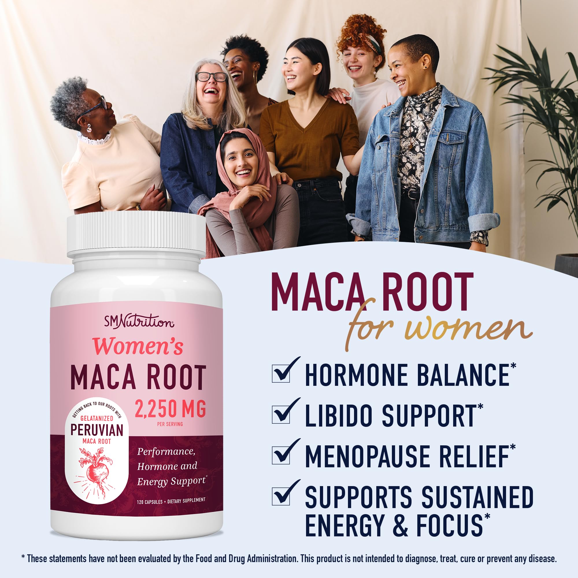Organic Maca Root Capsules for Women | 2250MG Extra Strength | Red, Black & Yellow SMNutrition uk supplements