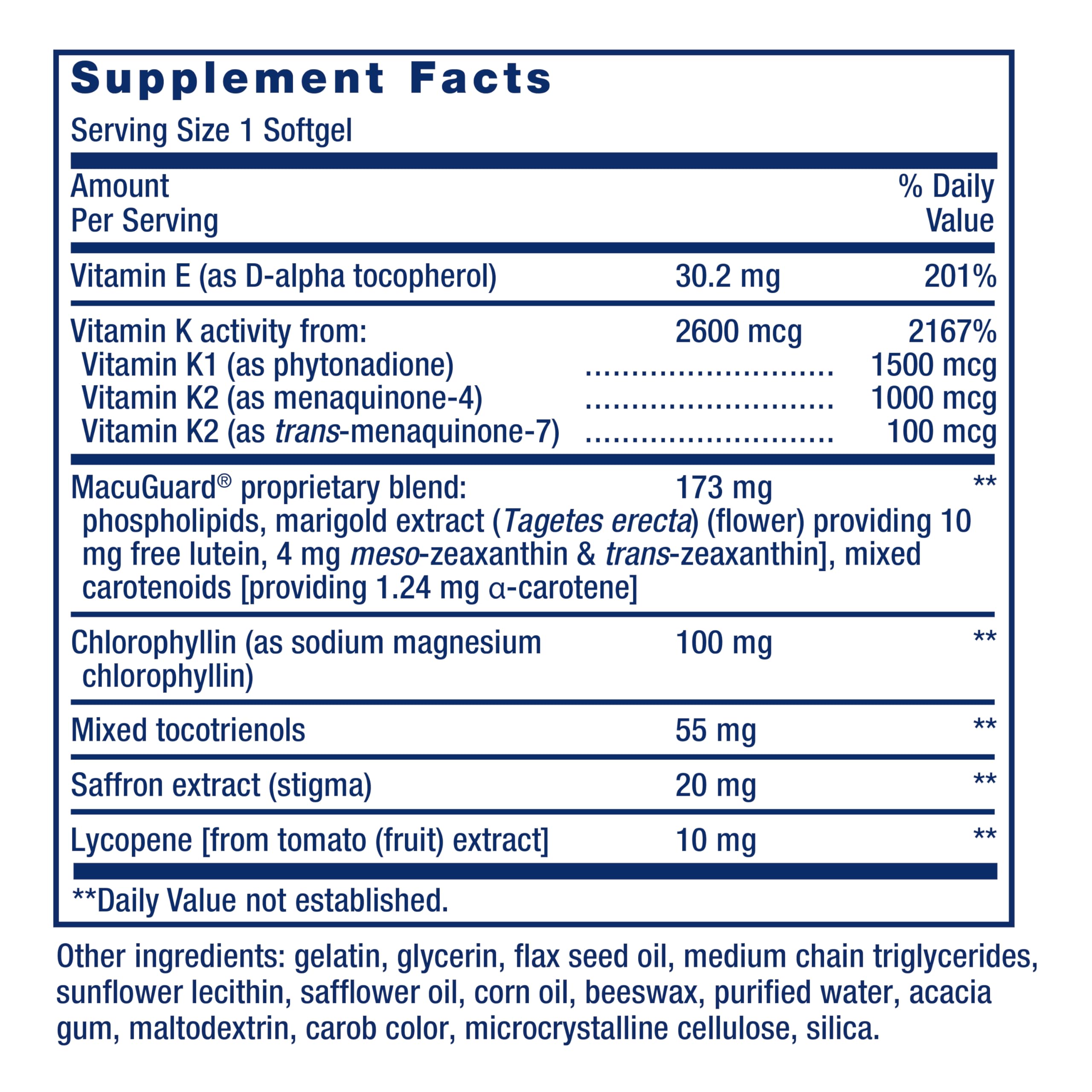 Life Extension Once-Daily Health Booster, Vitamins E, K1 & K2, phospholipids, Fat-Soluble nutrients for Eye Health, Bone Health, Heart Health, Gluten-Free, 1 Daily, Non-GMO, 30 softgels Life Extension uk supplements