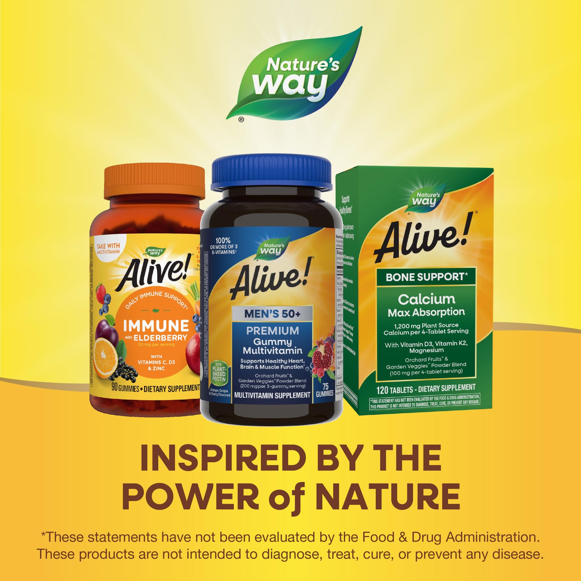 Nature’s Way Alive! Men’s 50+ Premium Gummy Multivitamin, Supports Healthy Heart, Brain & Muscle Function Nature's Way uk supplements