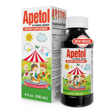 Apetol Appetite Booster & Brain Energy Liquid Vitamins - Dietary Supplements for Kids & Adults - Supports Digestive Health, Memory & Vitality Apetol uk supplements