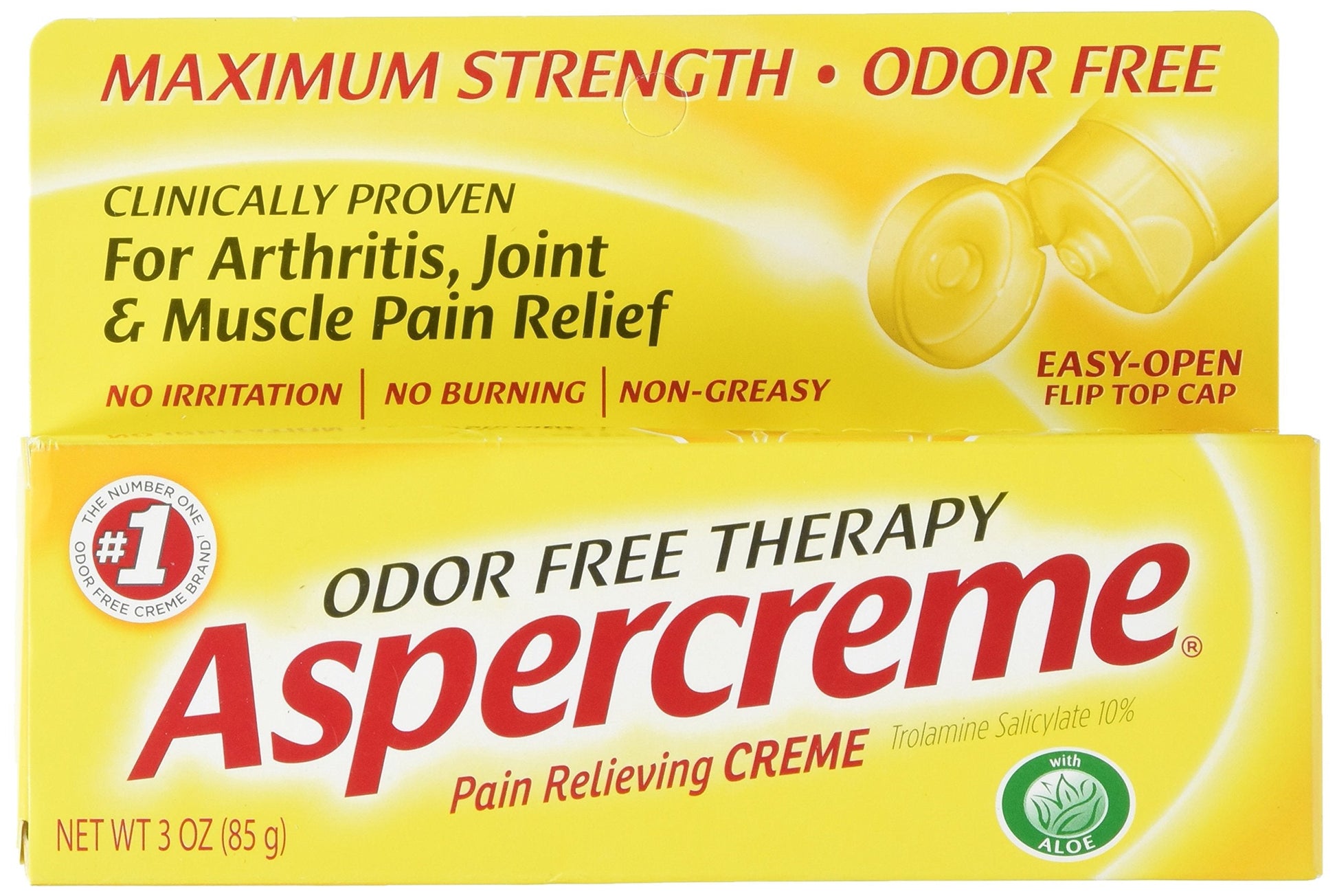 Aspercreme Maximum Strength Pain Relief Cream with Aloe 3 oz. (Pack of 4) for Arthritis Joint & Muscle Pain Aspercreme uk supplements