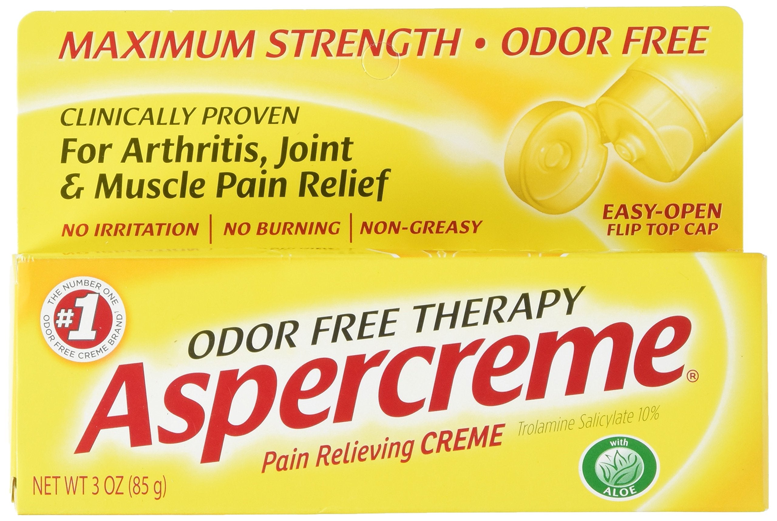 Aspercreme Maximum Strength Pain Relief Cream with Aloe 3 oz. (Pack of 4) for Arthritis Joint & Muscle Pain Aspercreme uk supplements