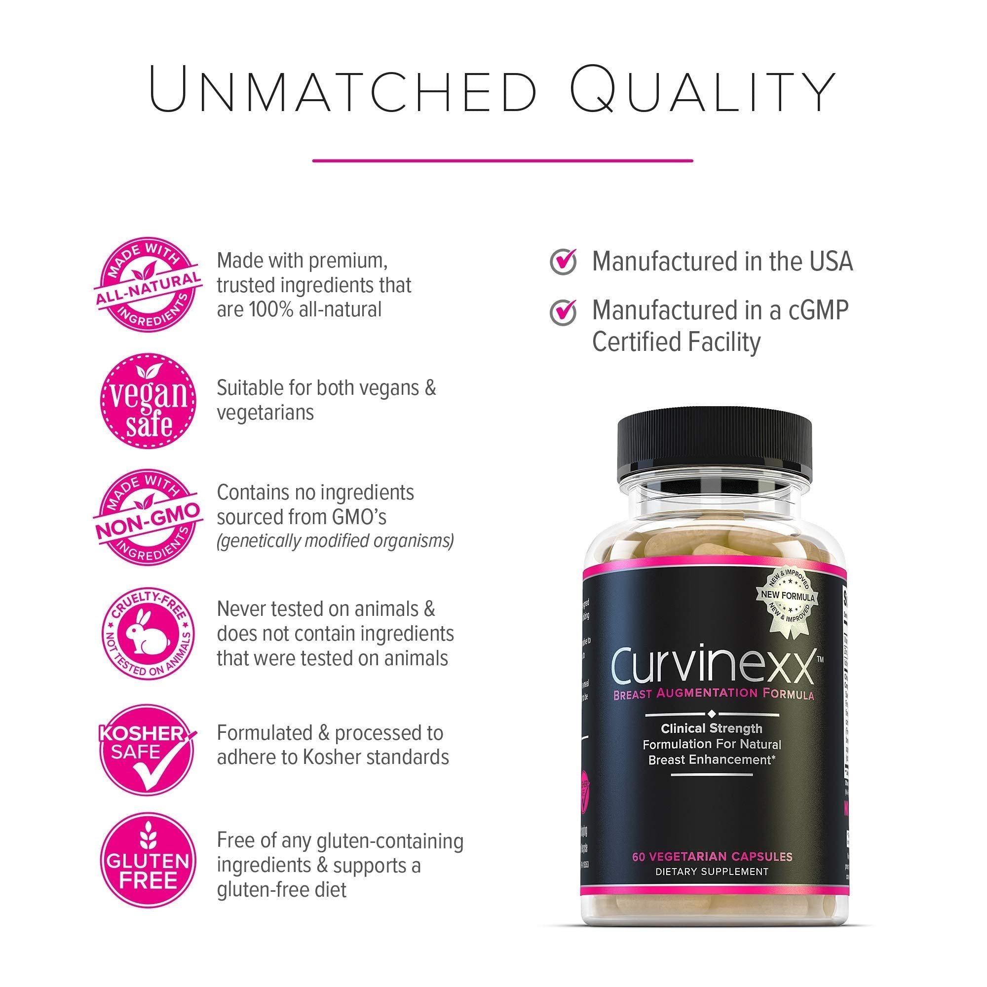 CURVINEXX (3 Bottles) - Natural Breast Toning and Firming Supplement. Lift, Firm and Enhance your Bust Naturally... Curvinexx uk supplements