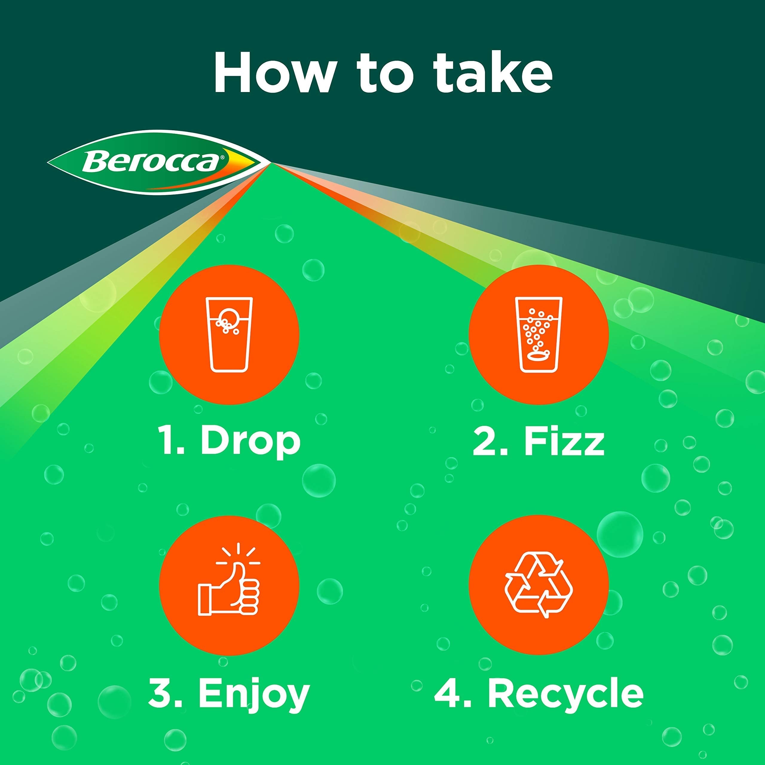 Berocca Vitamin C Effervescent Tablets, with Magnesium, Vitamin B12 and Vitamin B Berocca uk supplements