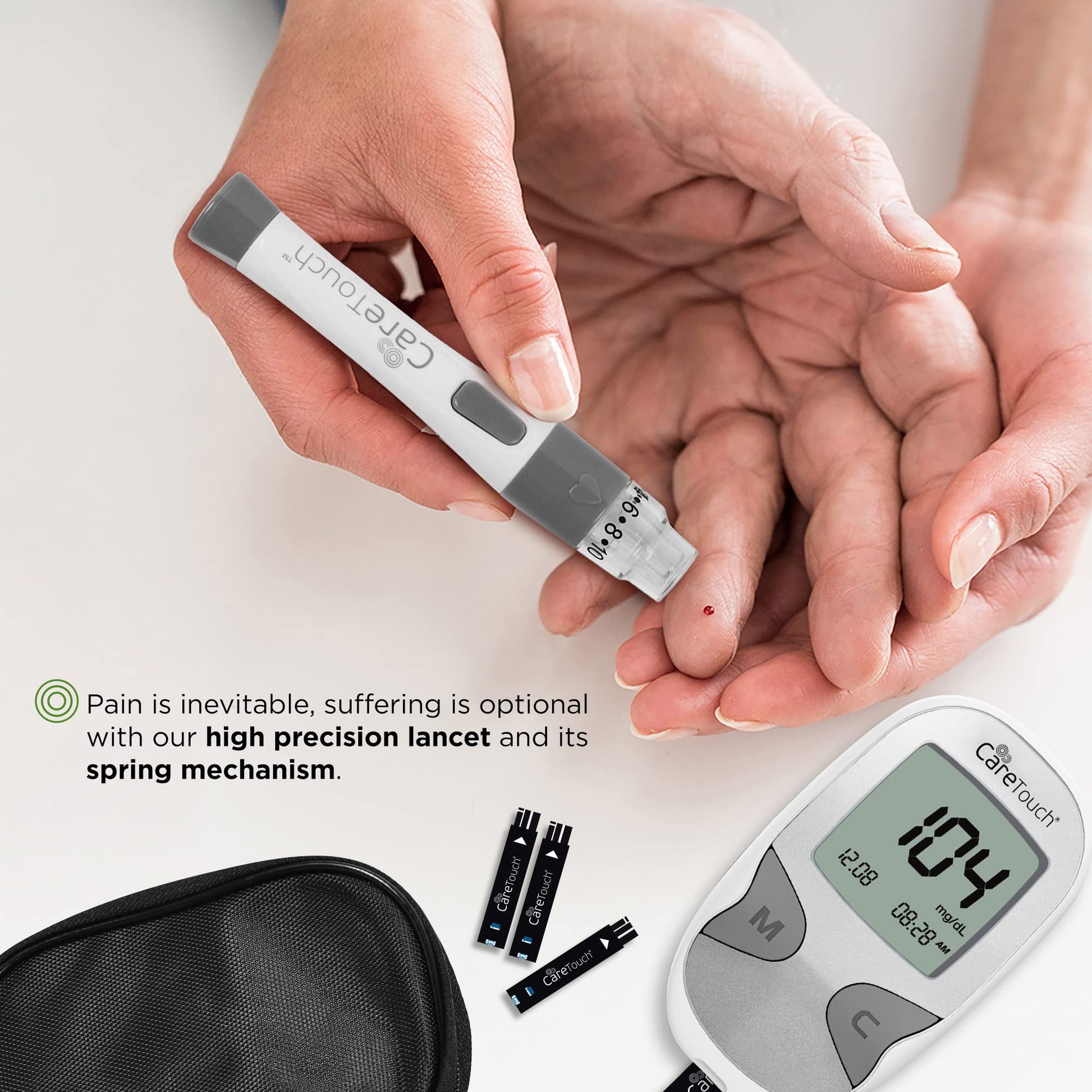 Care Touch Blood Glucose Meter Kit - Diabetes Testing Kit with Glucometer Care Touch uk supplements