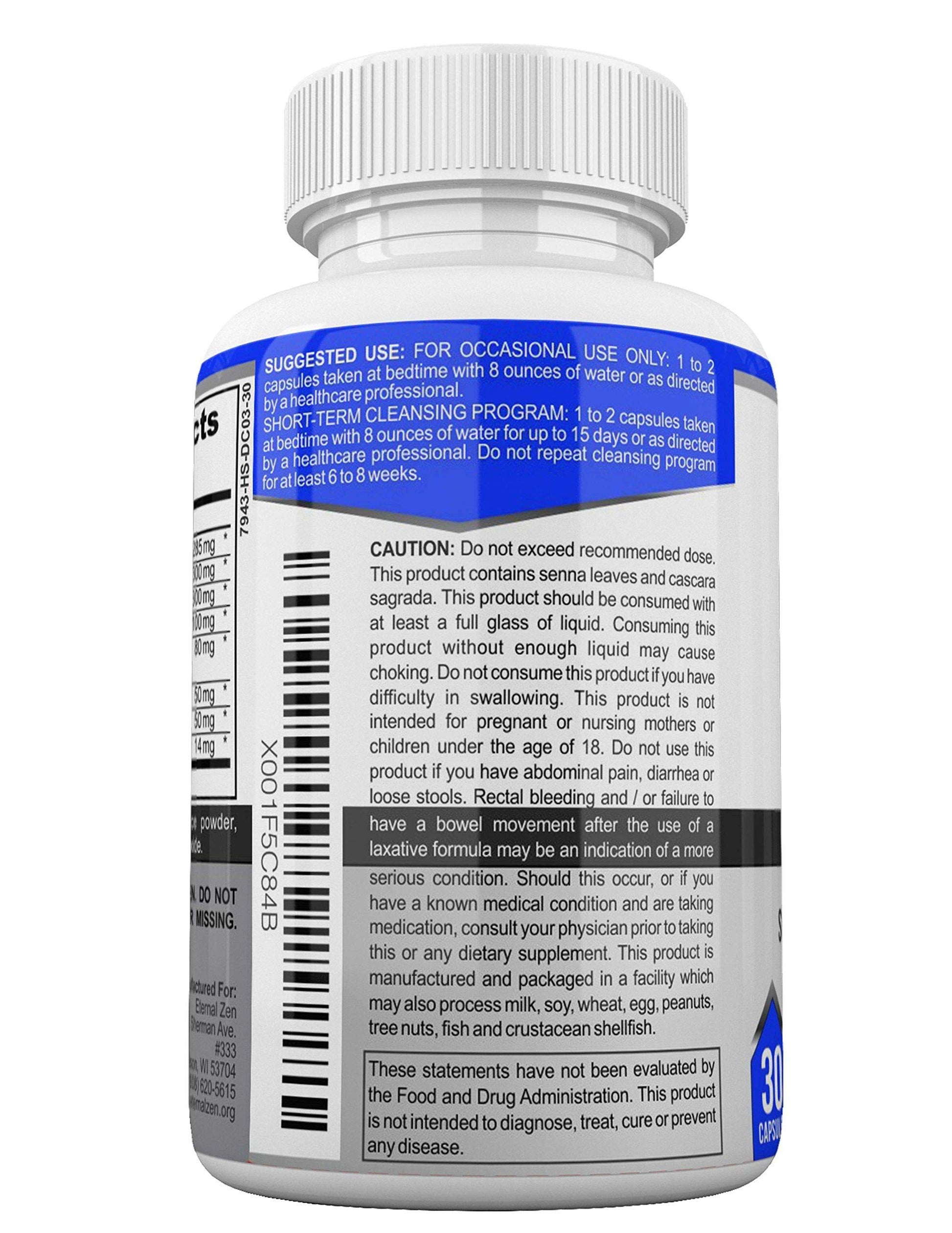 Eternal Zen 15 Day Colon Cleanser Detox with Extra Strength Herbs, Senna is a Fast Acting Eternal Zen uk supplements