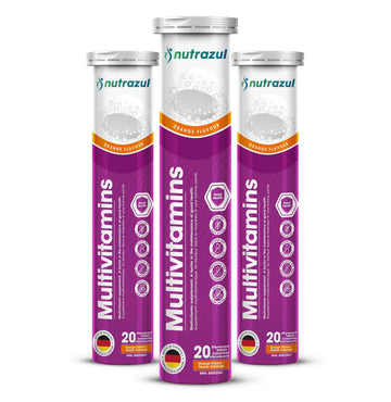 nutrazul Multivitamin Effervescent Tablets, Supplement for Daily Wellness & 9 Essential Vitamins, Contains Vitamin with Vitamin C & B Complex nutrazul uk supplements