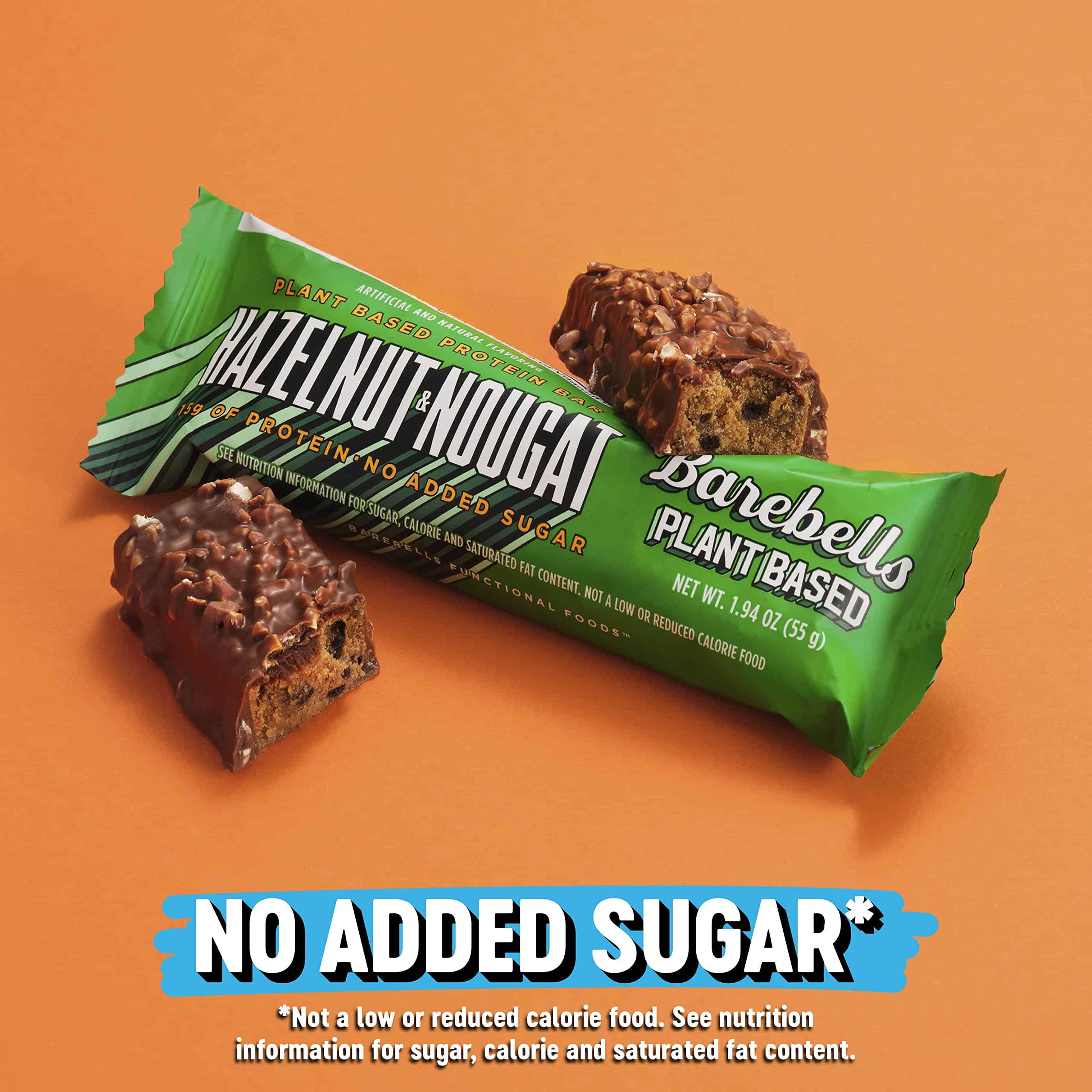 Barebells Vegan Protein Bars Hazelnut & Nougat - 12 Count, 1.9oz Bars - Features Plant BAREBELLS uk supplements