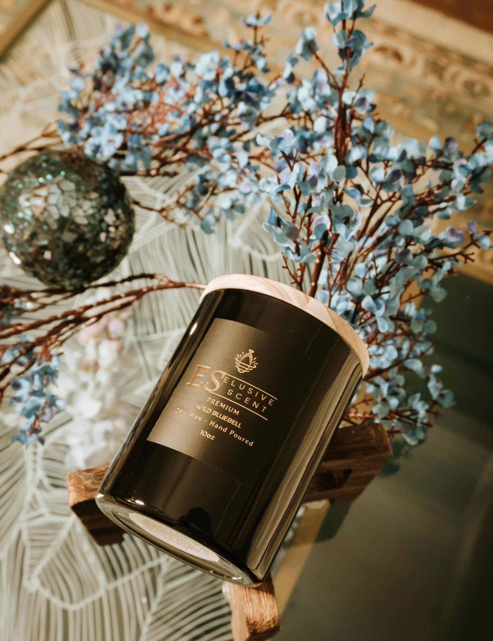 Wild Bluebell | 10oz | Premium Candle | Scented Candle | Aromatherapy | Essential Fragrance Oils Elusive Scent uk supplements