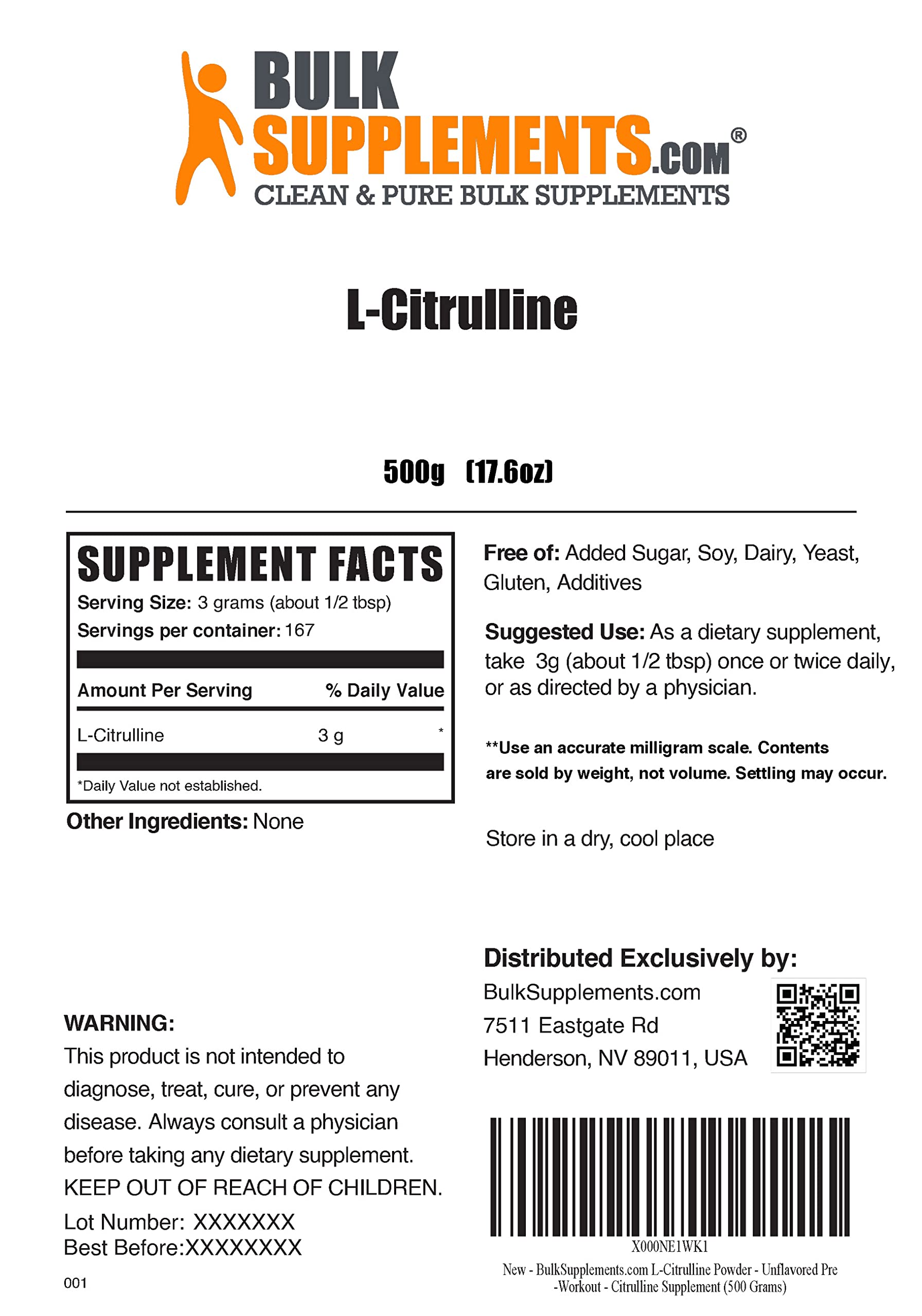 BULKSUPPLEMENTS.COM Beta Alanine 500g & L-Citrulline 500g Bundle BULKSUPPLEMENTS.COM uk supplements